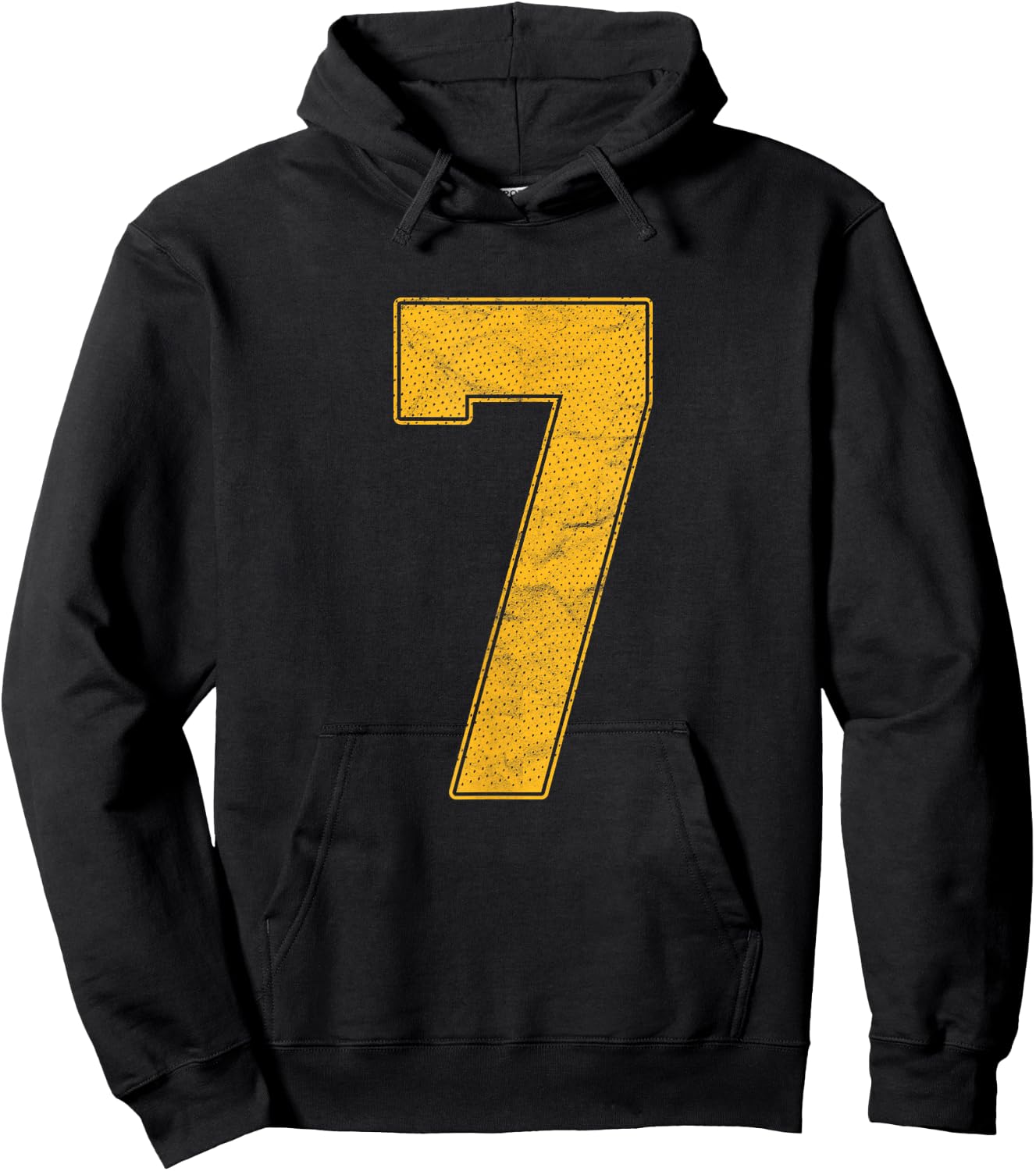 Number 7 Numbered Uniform Sports Team Jersey 7th Birthday Hoodie - Hoodie | Black