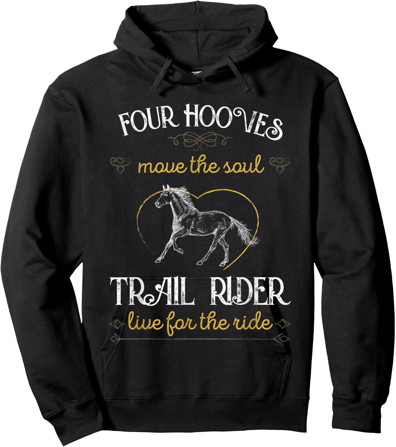 Four Hooves move the Soul Horse Lover Hoodie - Hoodie | Black