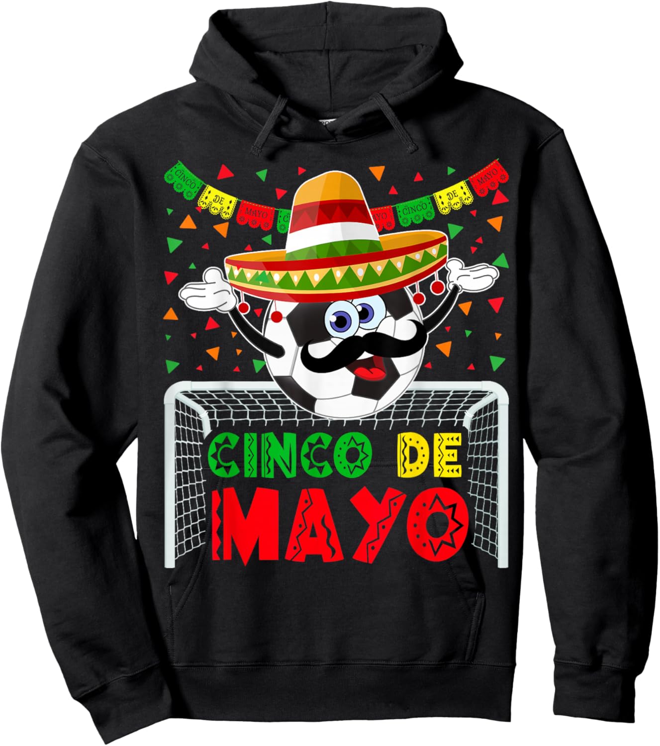 Cinco de Mayo Soccer Mexican Party for Kids boys girls Hoodie - Hoodie | Black