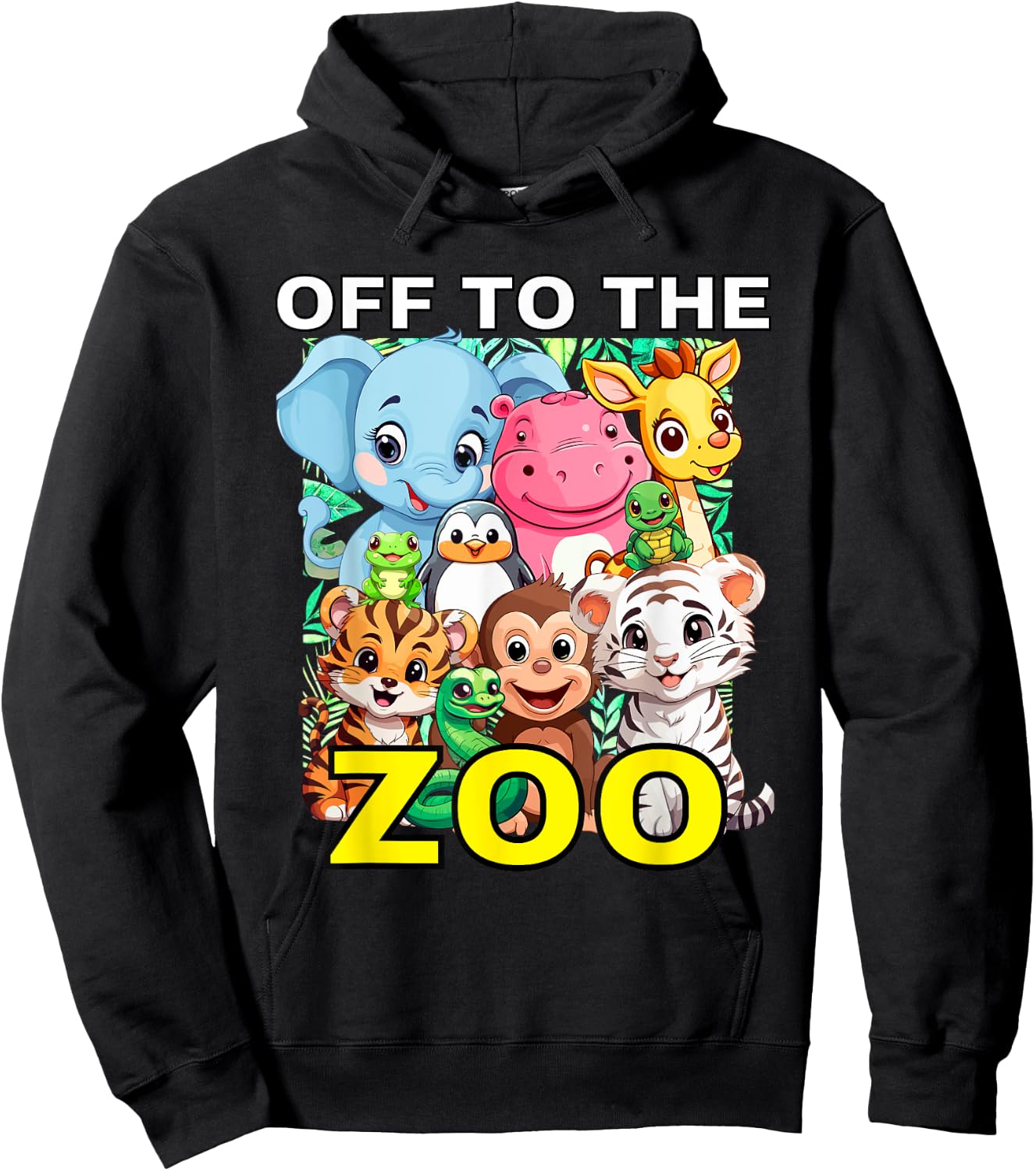 Off To The Zoo Cute Animal Graphics Day AT The Zoo Hoodie - Hoodie | Black