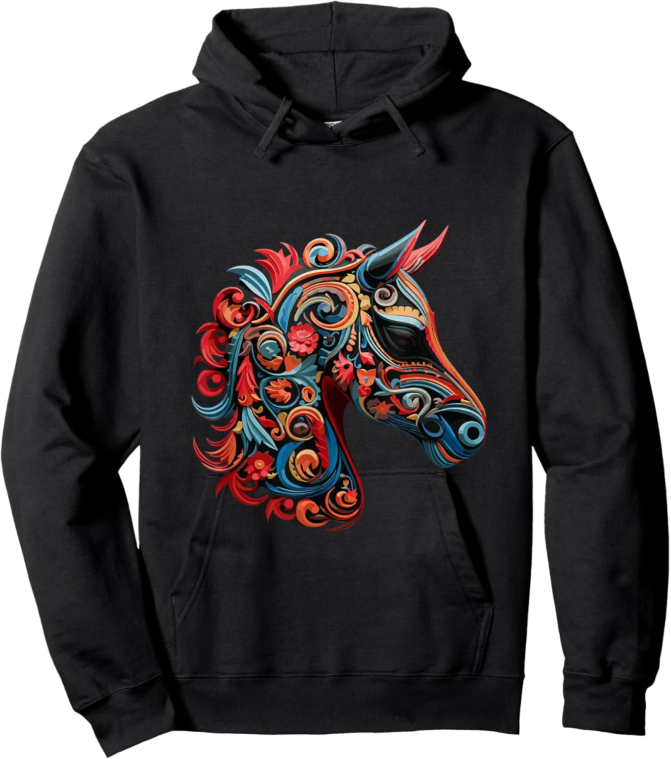 Dia De Los Muertos Day Of The Dead Halloween Horse Hoodie - Hoodie | Black