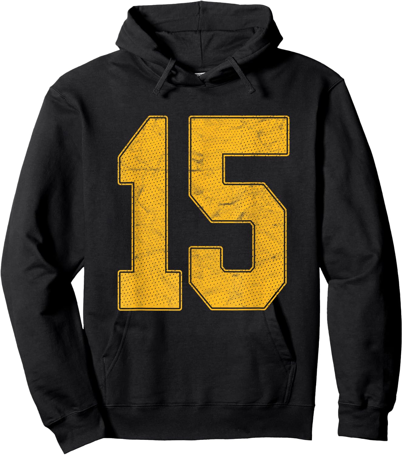 Number 15 Numbered Uniform Sports Team Jersey 15th Birthday Hoodie - Hoodie | Black