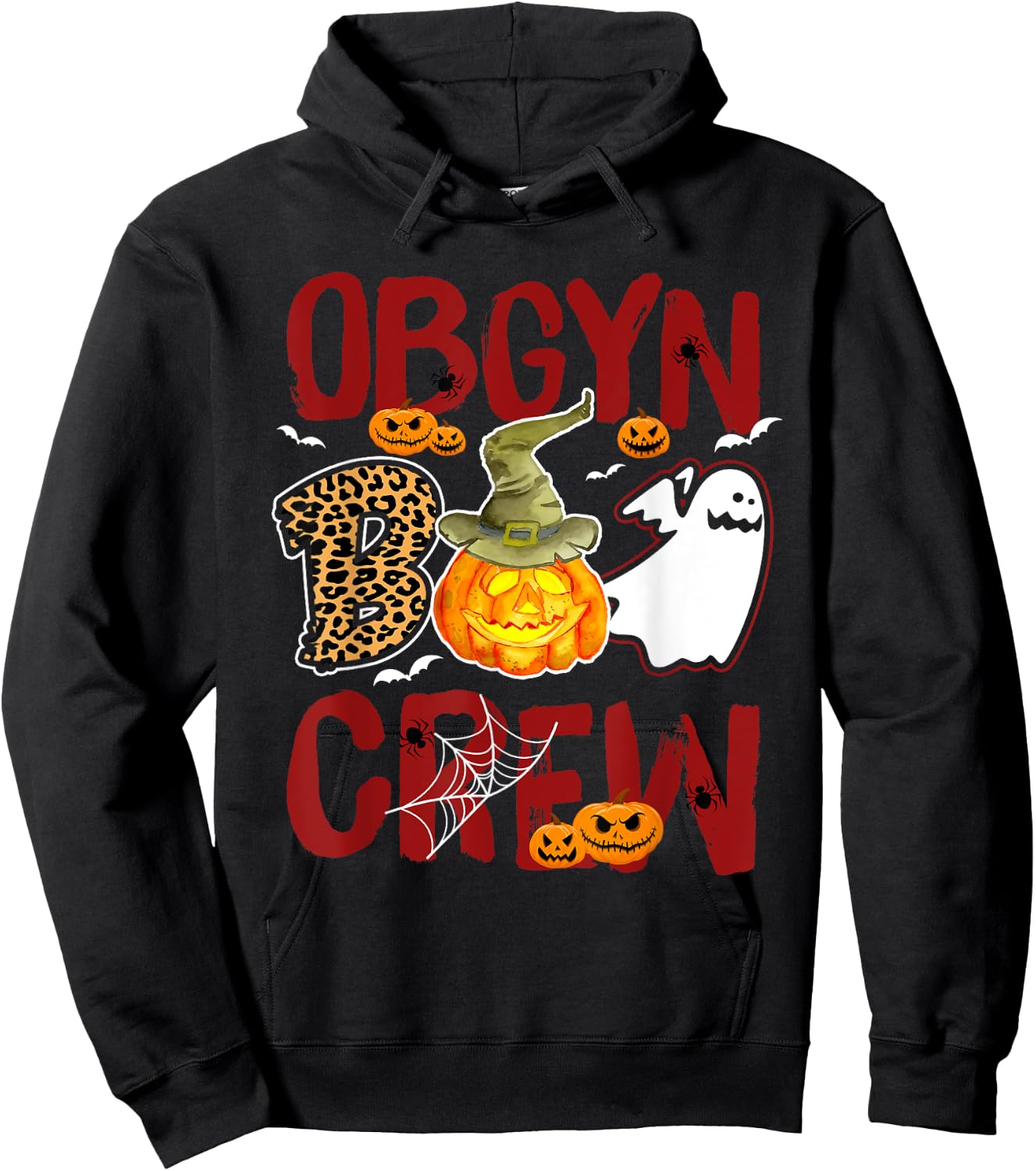 OBGYN Boo Crew Halloween OB-GYN Nurse Costume Hoodie - Hoodie | Black