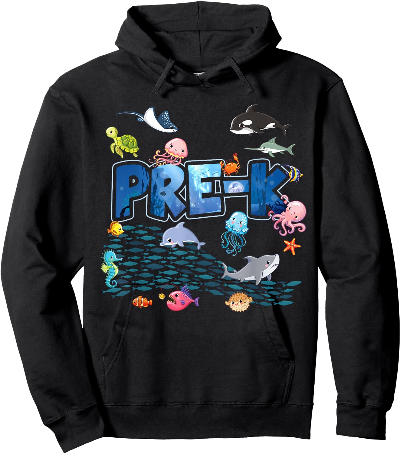 Pre-K Aquarium Cute First Day School PreK Kids Teachers Hoodie - Hoodie | Black