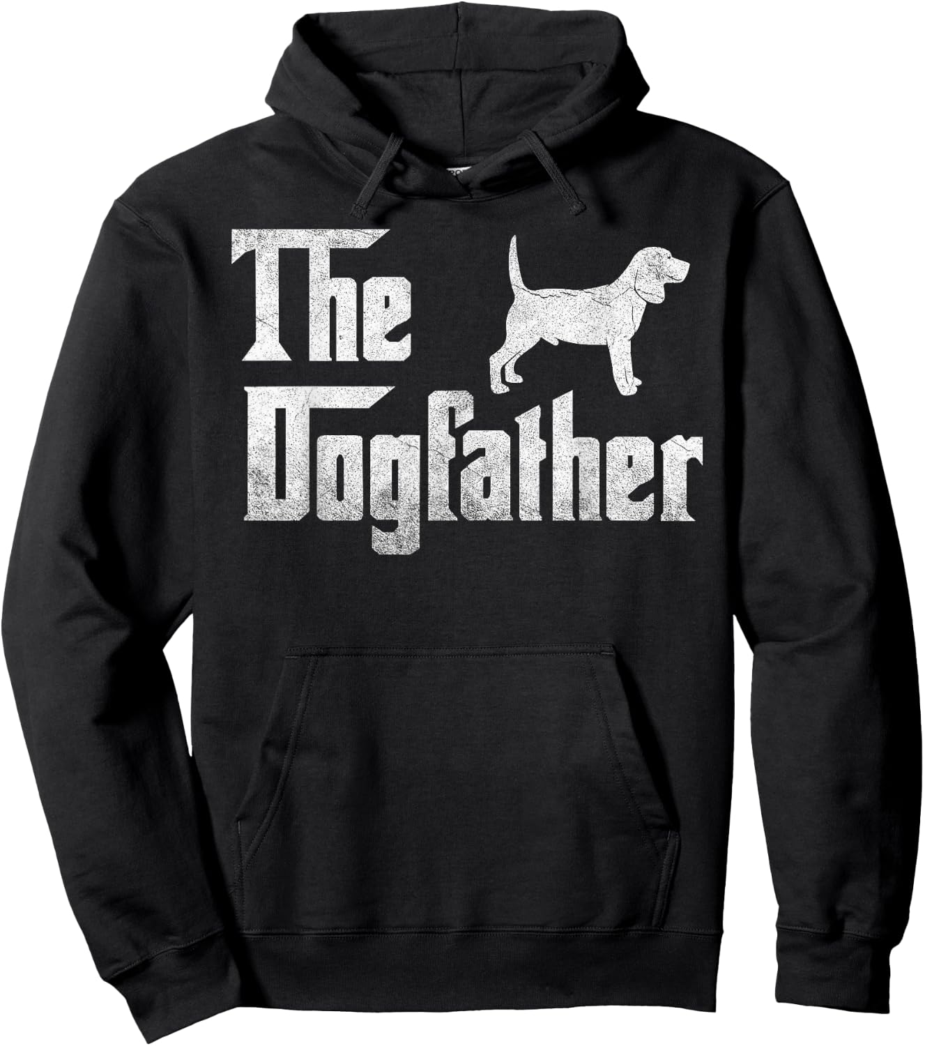 Beagle The Dogfather Funny Father Dog Lover Gift Men Hoodie - Hoodie | Black