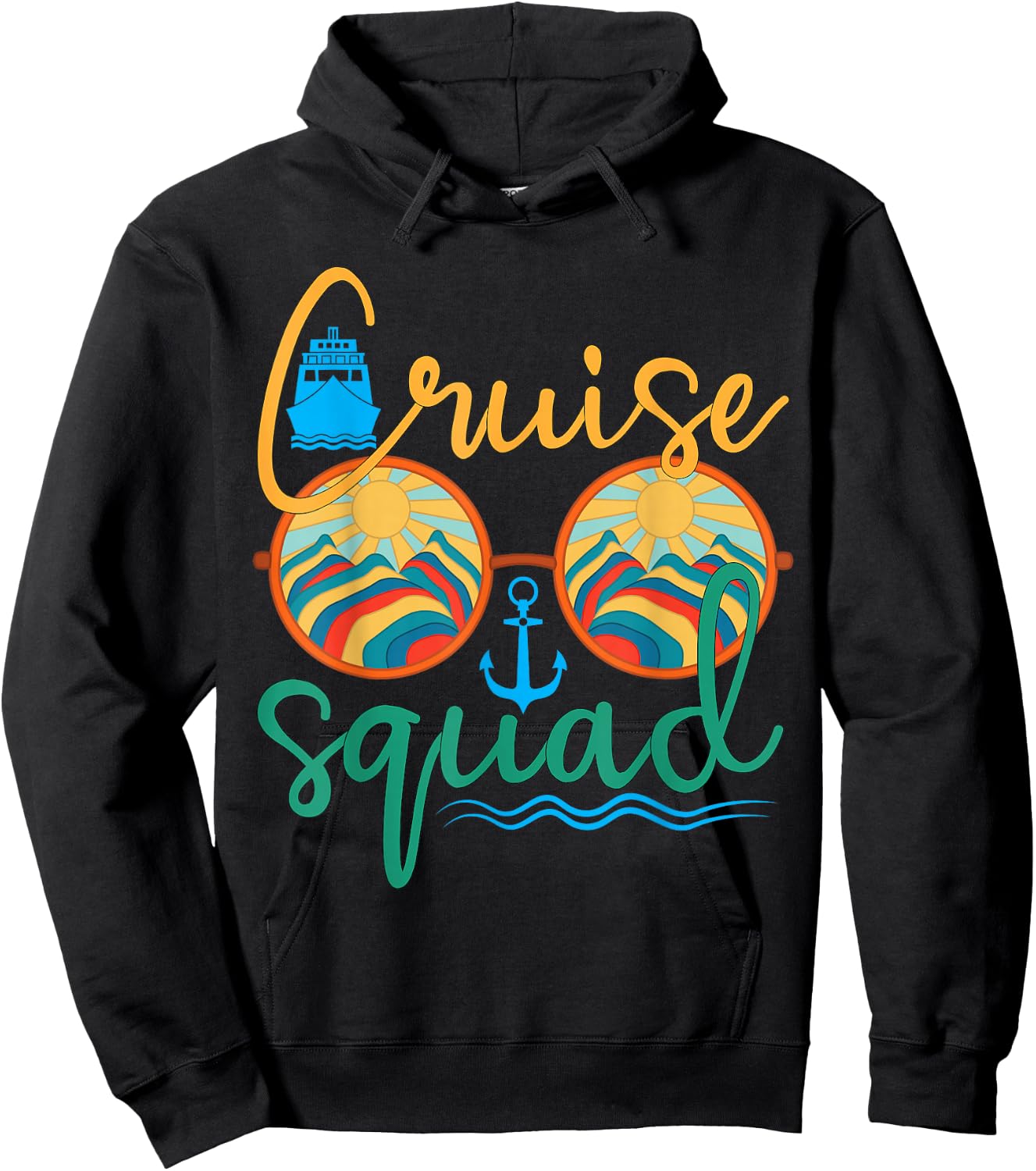 Cruise Squad 2025 Family Vacation Beach Matching Groupe Hoodie - Hoodie | Black