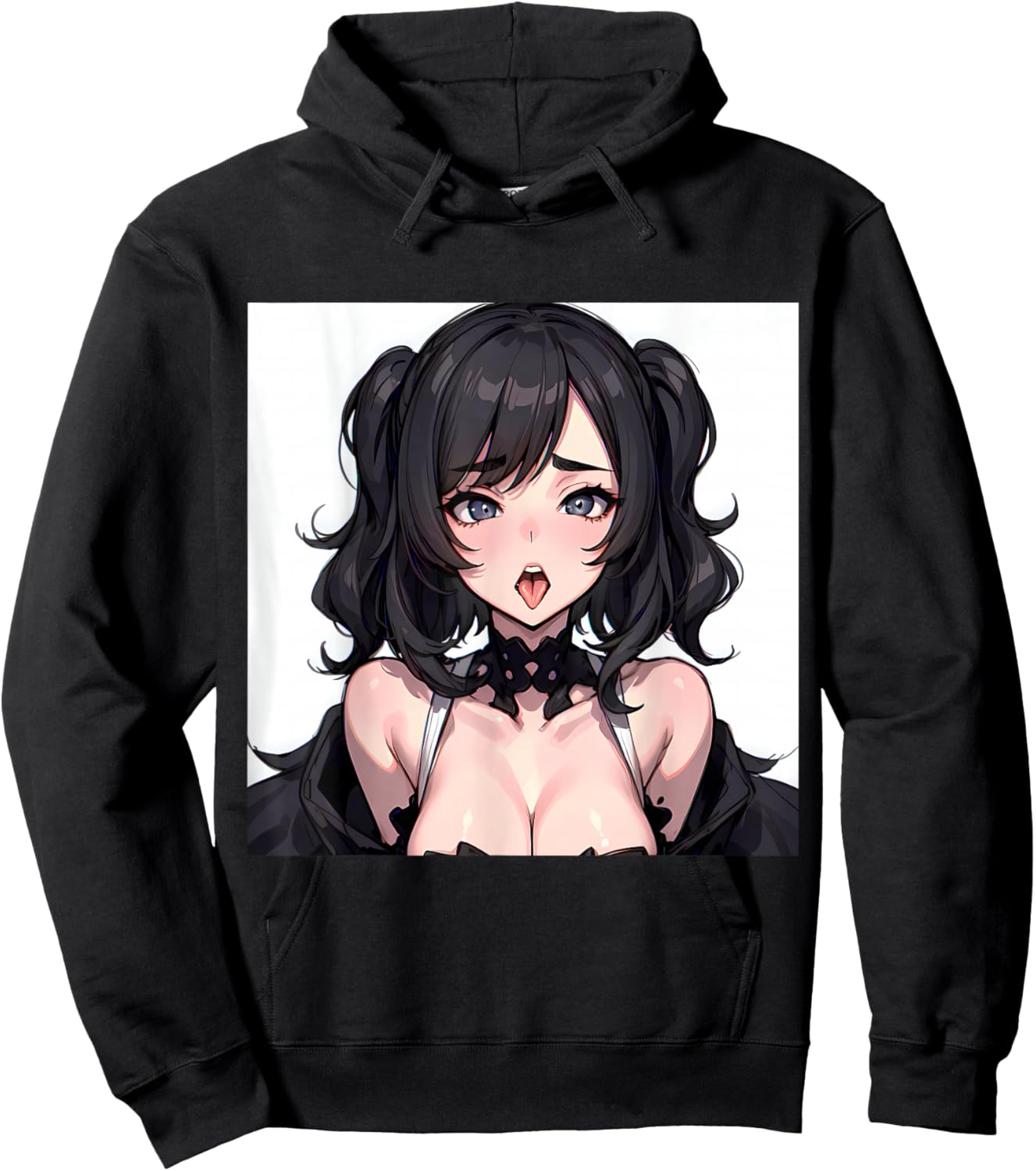 Lewd Anime Girl Ecchi Waifu Anime Hentai Hoodie - Hoodie | Black