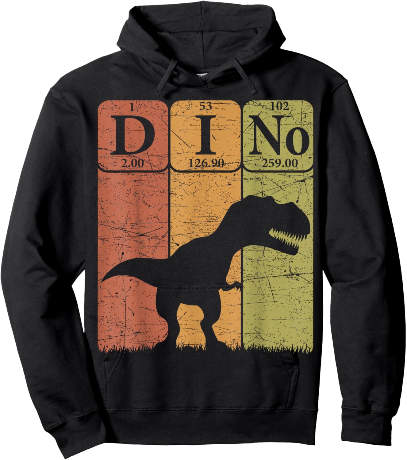 Dinosaur Periodic Table Elements T Rex Dino Paleontologist Hoodie - Hoodie | Black
