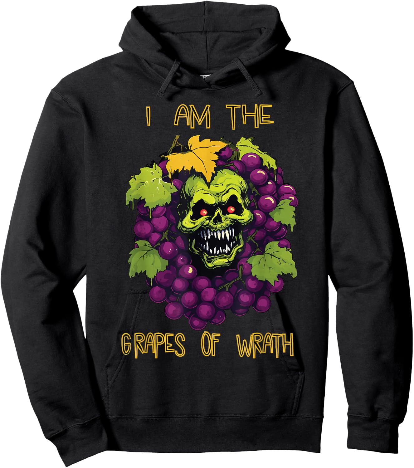 The Grapes of Wrath Halloween Costume Shirt Funny Wine Pun Hoodie - Hoodie | Black