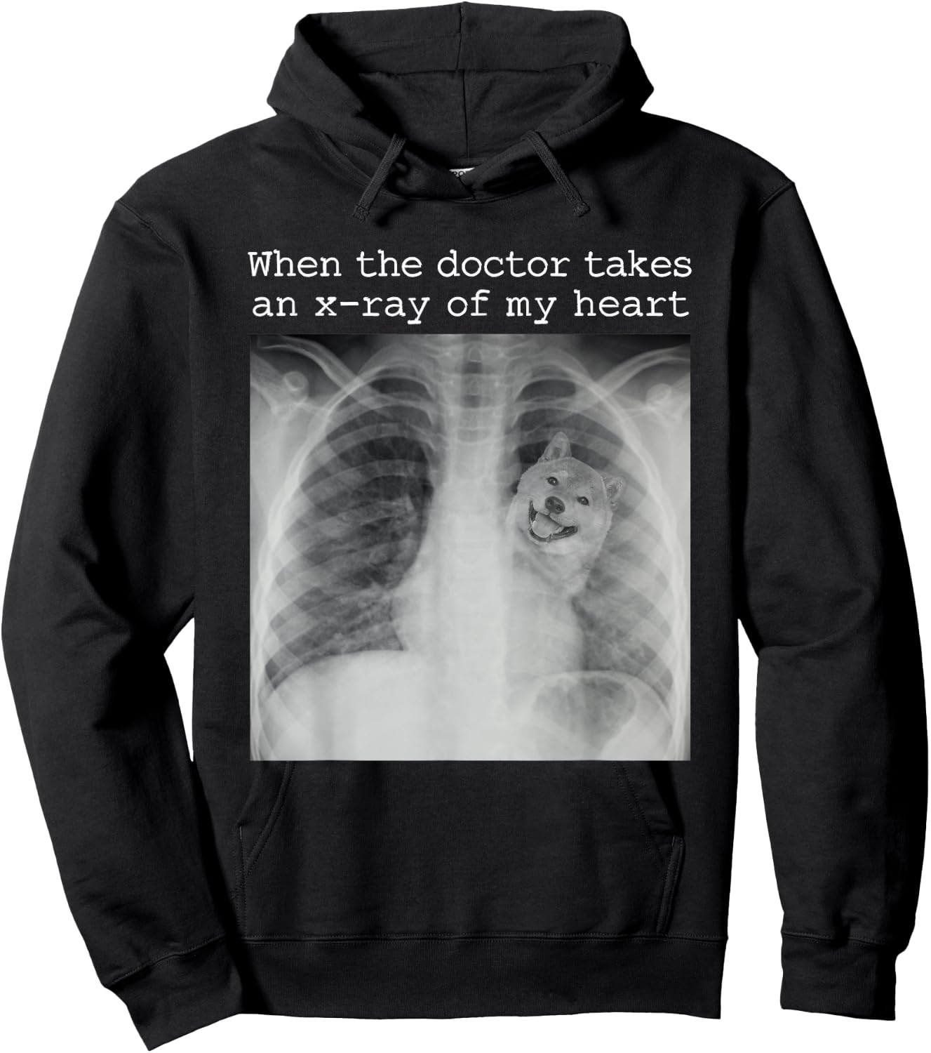 When The Doctor Takes an X-ray of My Heart Shiba Inu Mom Hoodie - Hoodie | Black