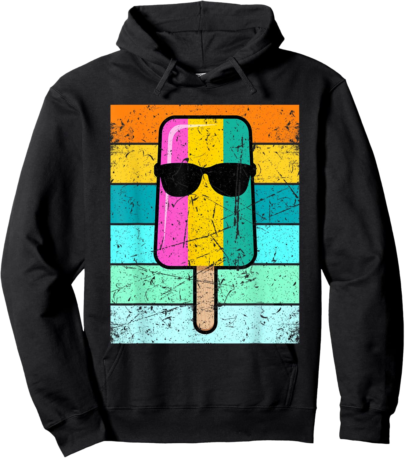 Summer Popsicle Shirt Funny Ice Cream Beach Pool Party Hoodie - Hoodie | Black