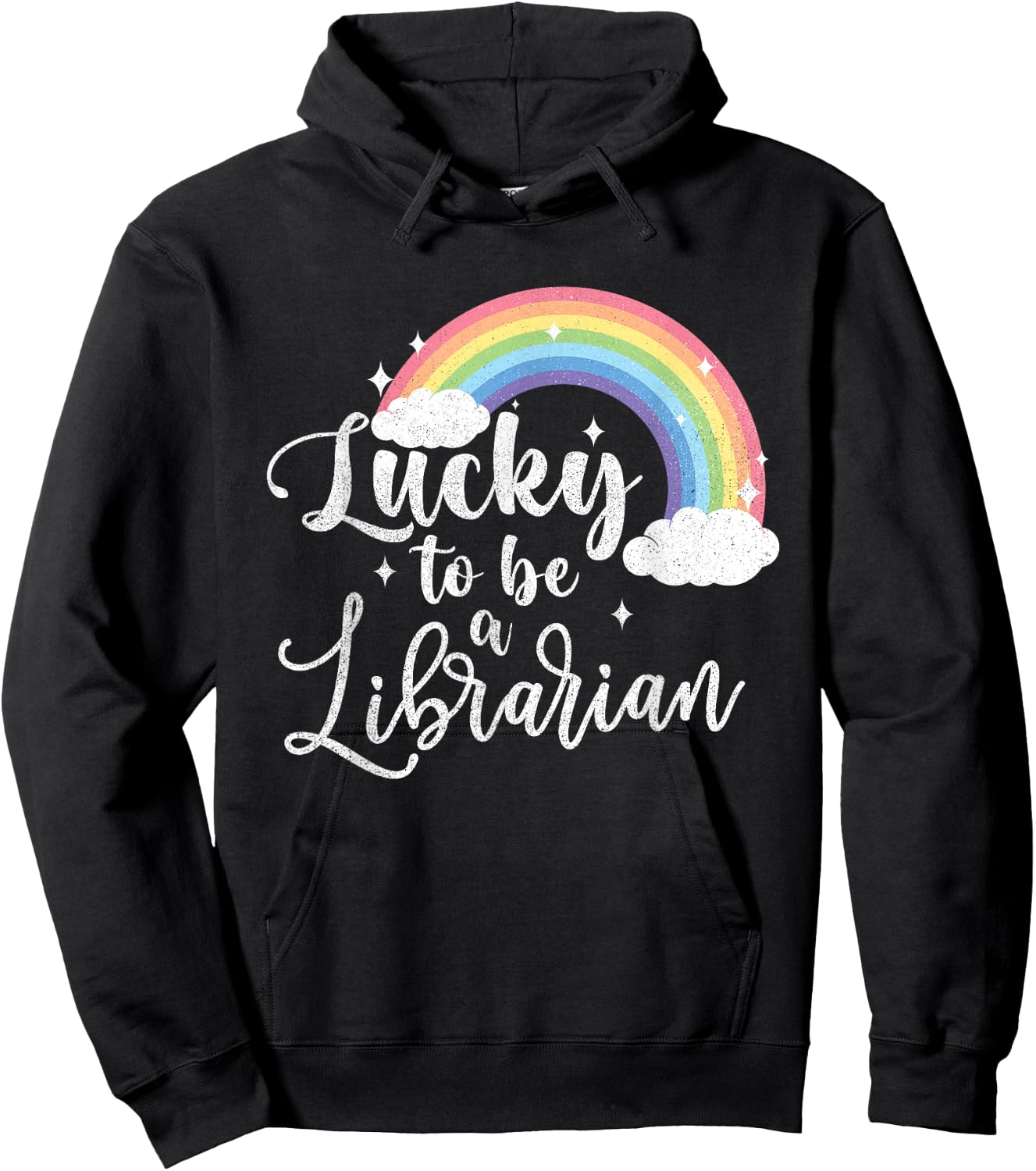 Lucky To Be A Librarian - St Patricks Day Library Assistant Hoodie - Hoodie | Black