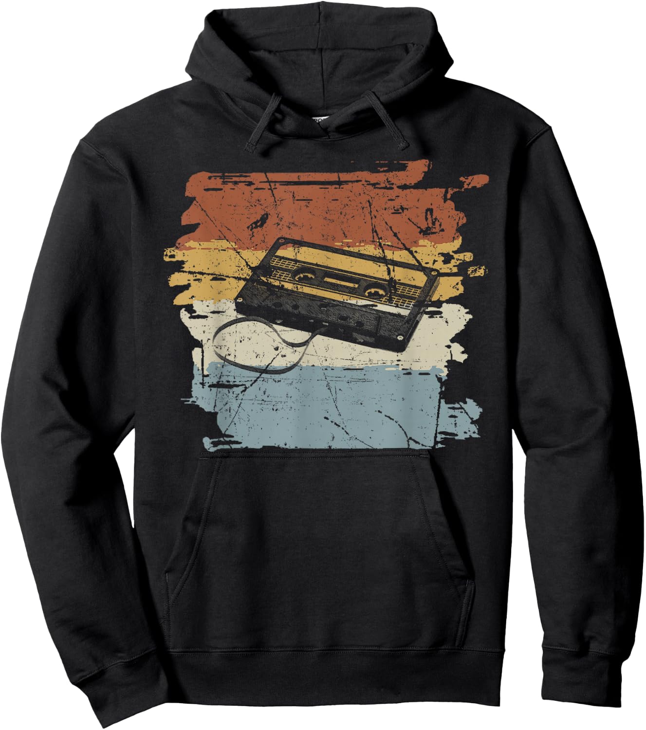 80's 90's Cassette Hoodie - Hoodie | Black