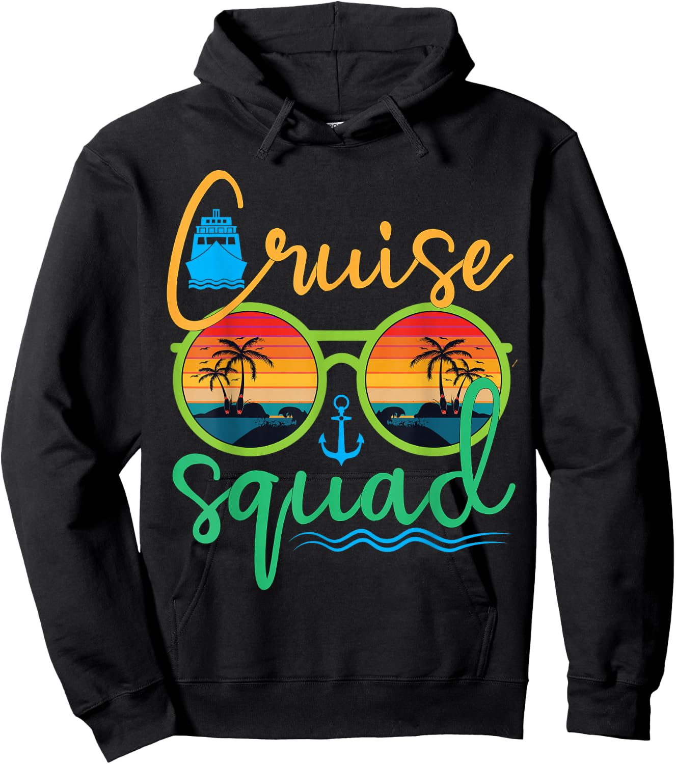 Cruise Squad 2025 Family Vacation Beach Matching Groupe Hoodie - Hoodie | Black