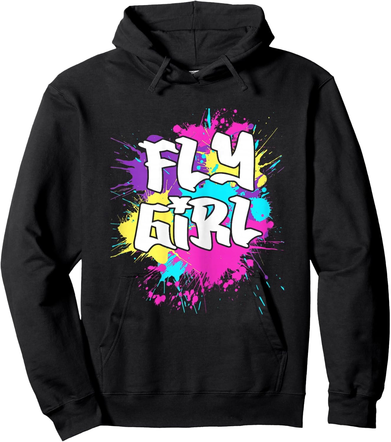 Fly Girl Hip Hop 80s 90s cassette B-girl Hoodie - Hoodie | Black