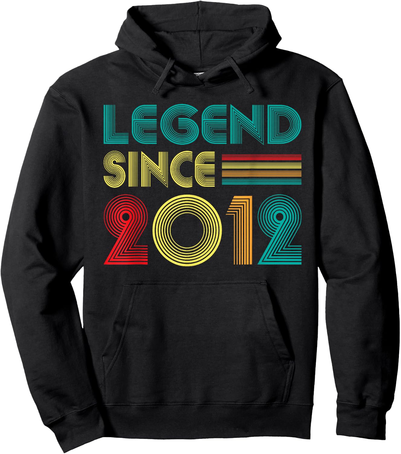 Legend Since 2012 13th Birthday Retro Vintage 13 Years Old Hoodie - Hoodie | Black