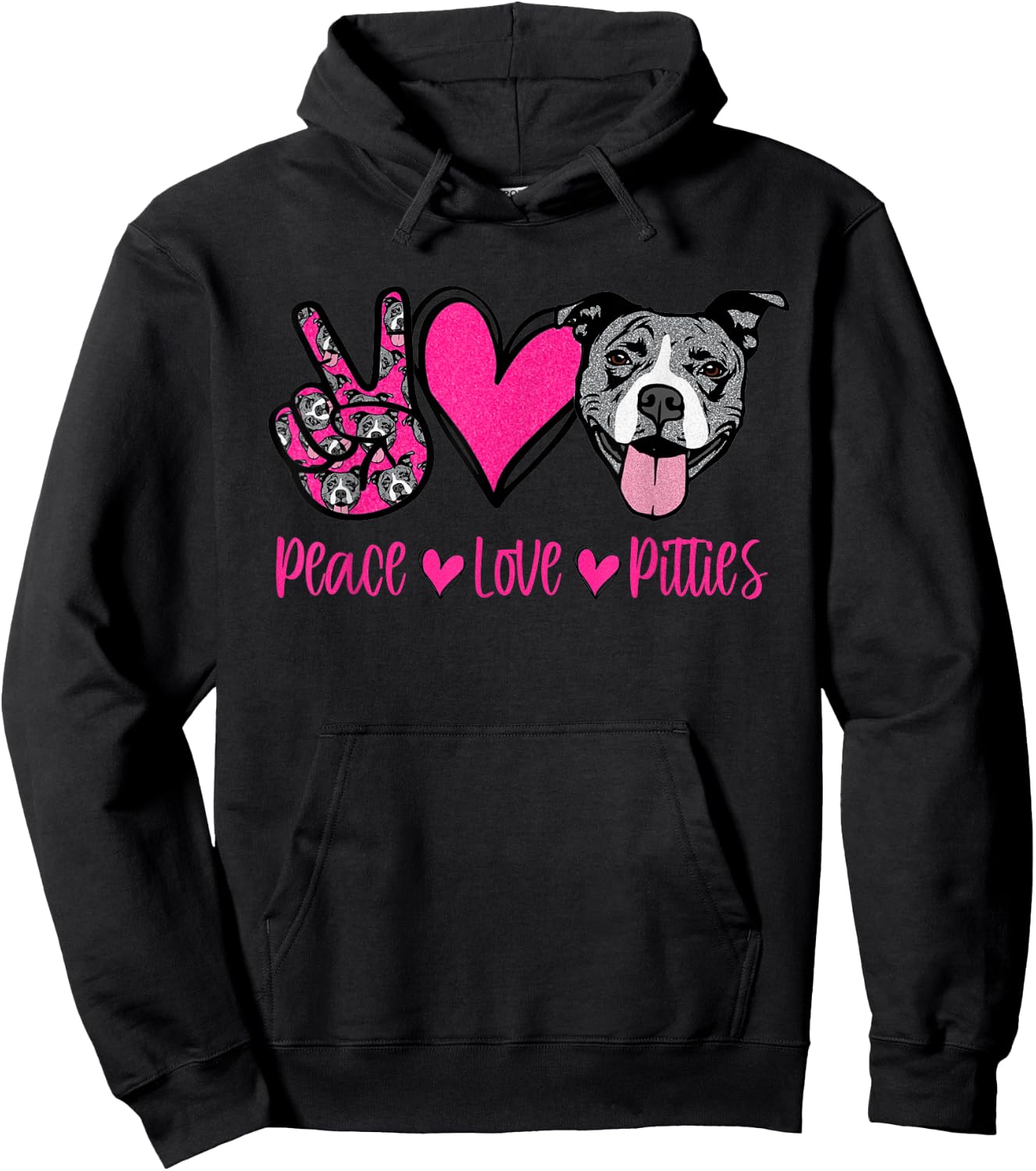 Pit Bull Lives Matter Pittie Puppy Dog Mom Ladies Pitbull Small Hoodie - Hoodie | Black