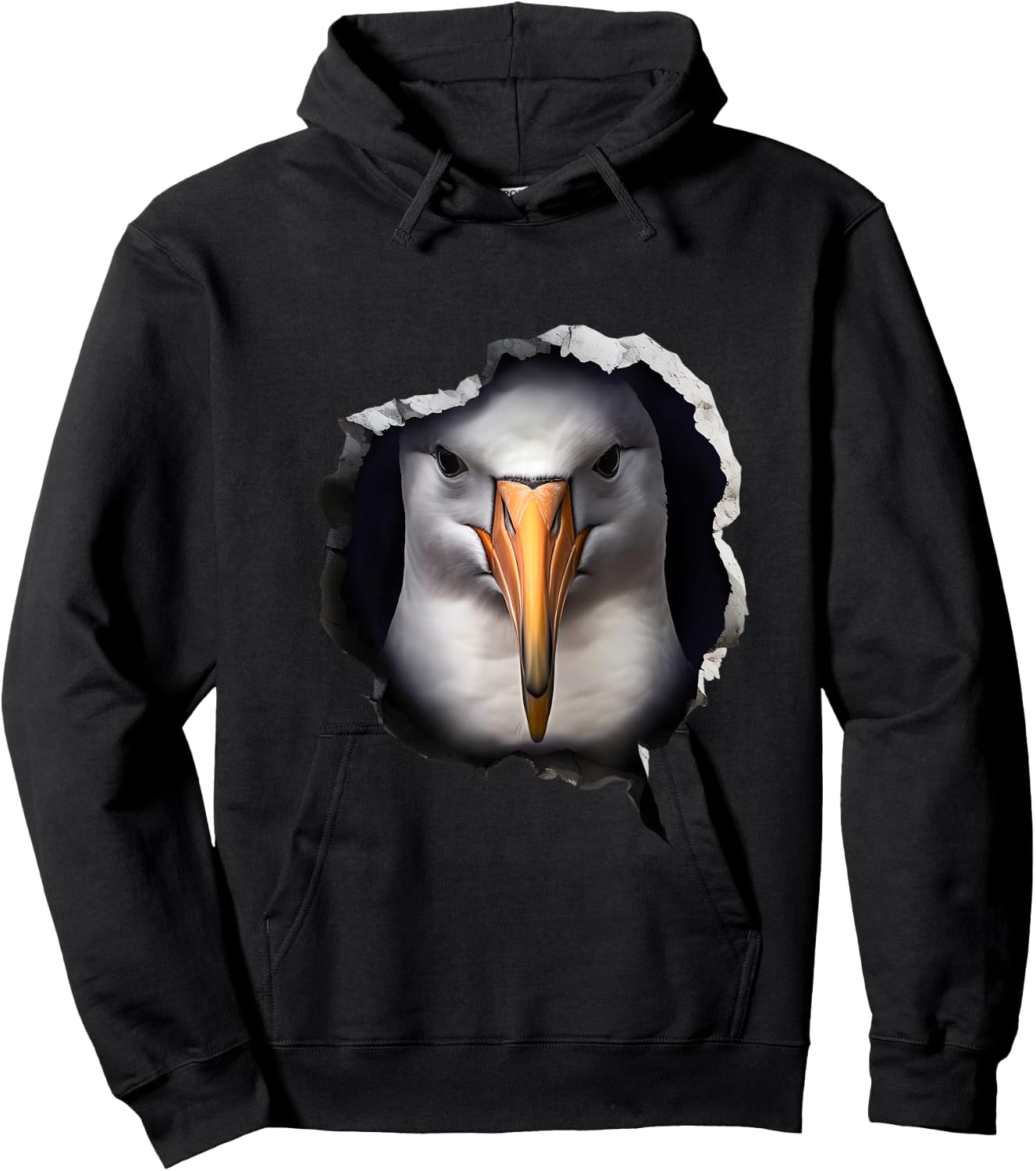 Albatross Face Hoodie - Hoodie | Black