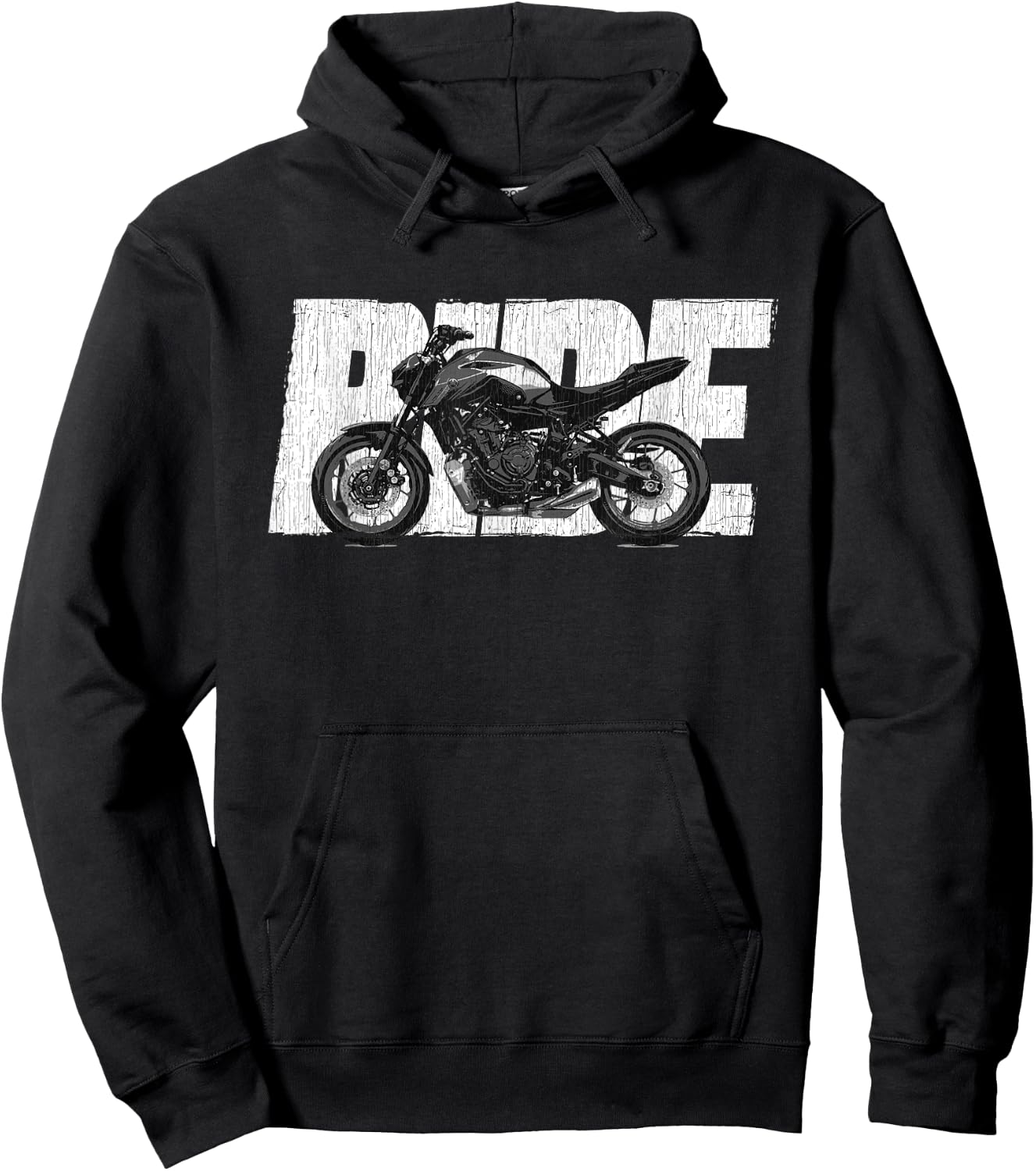 2021-2022 MT-07 Ride Naked Bike Ride Motorcycle Hoodie - Hoodie | Black