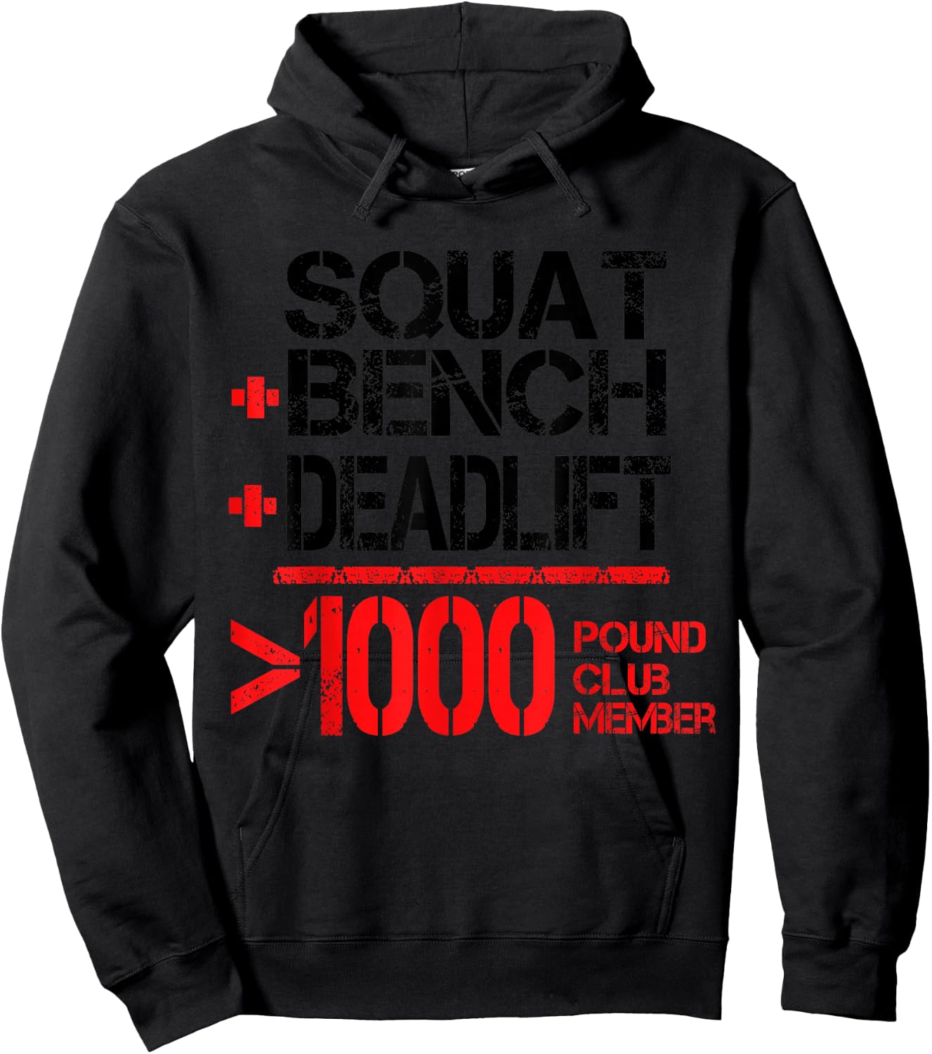1000 Pound Club Hoodie - Hoodie | Black