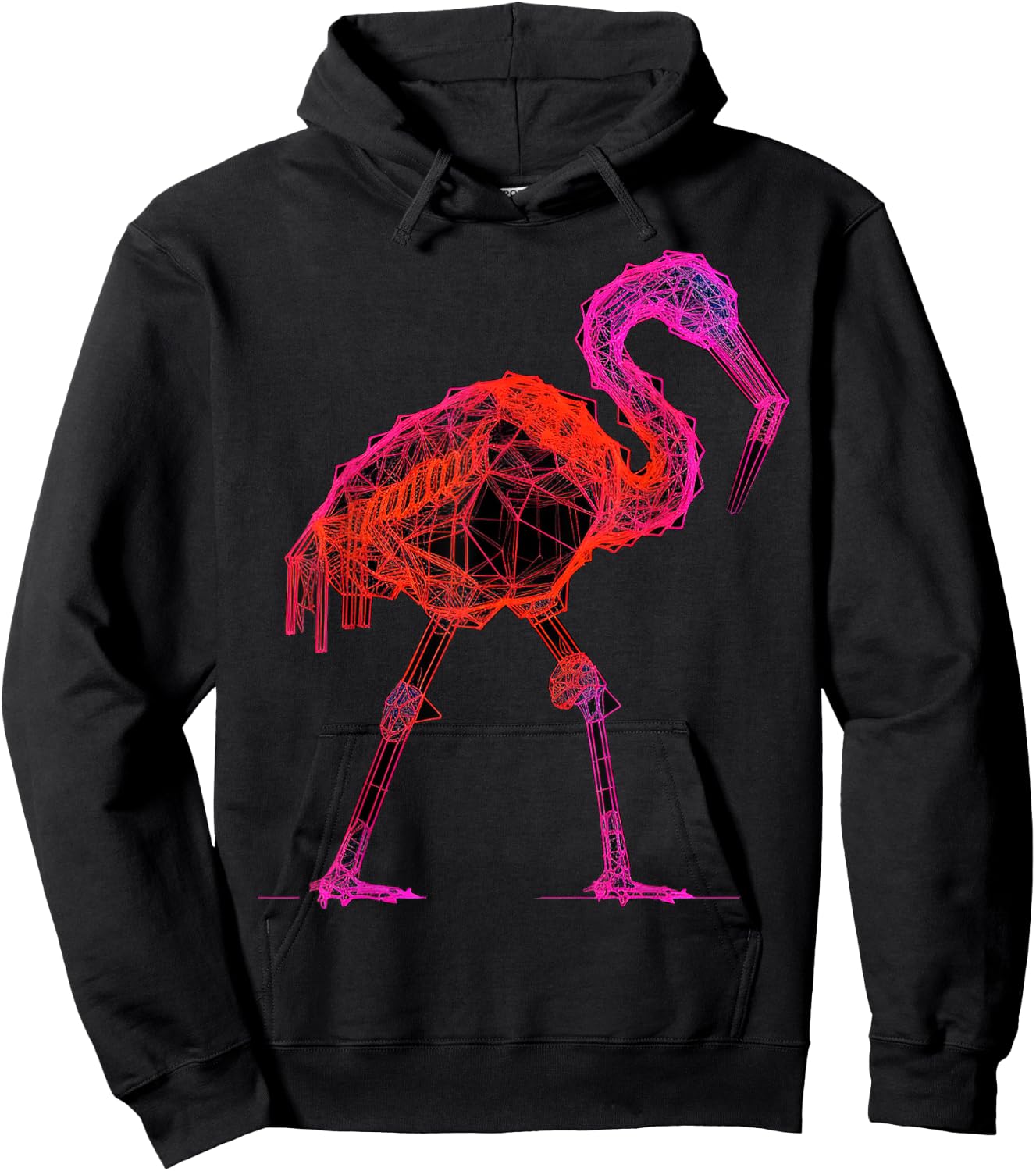 Flamingo Art - Bird Animal Artwork Flamingo Hoodie - Hoodie | Black