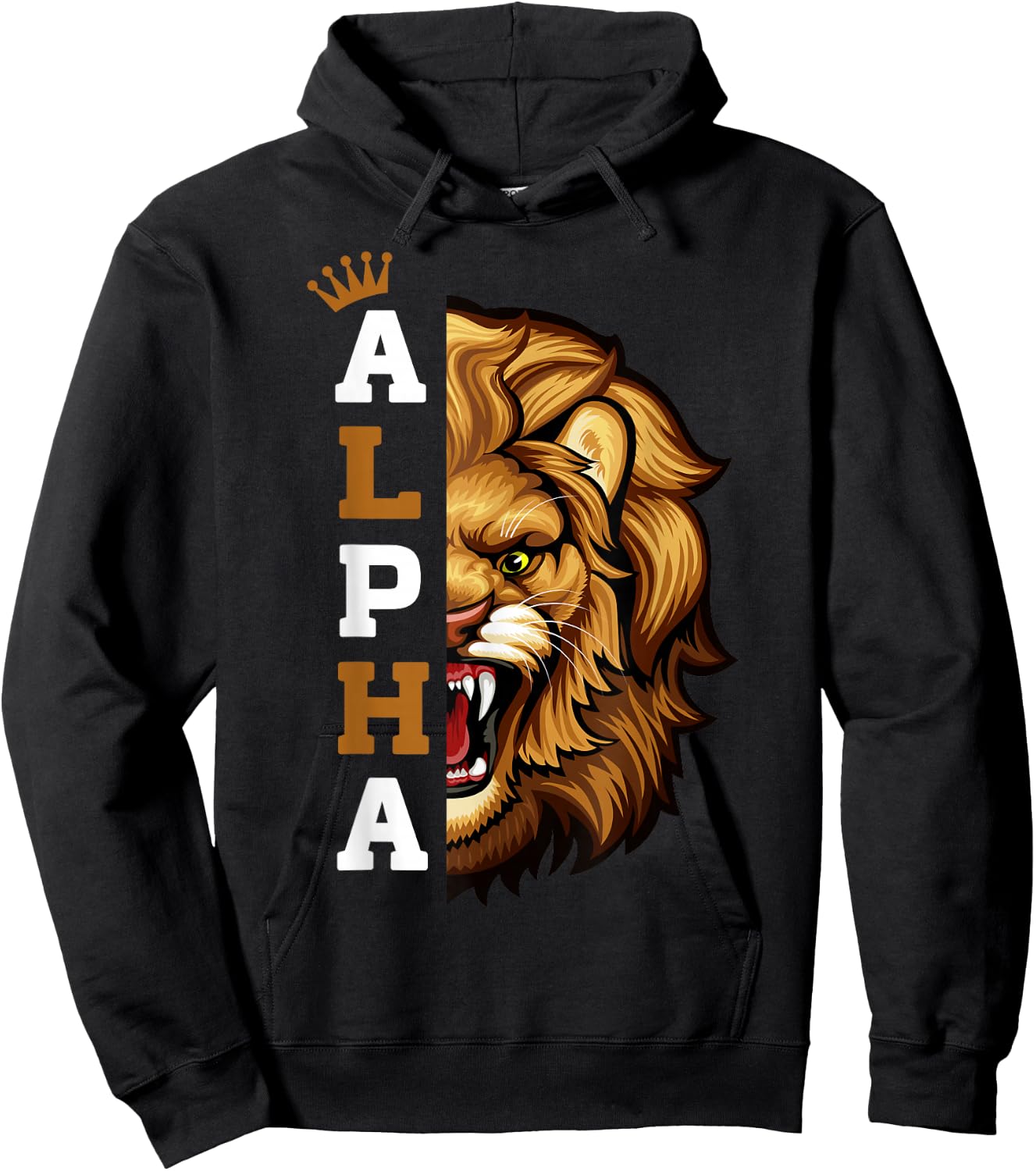 Alpha Male Men Lion Hoodie - Hoodie | Black