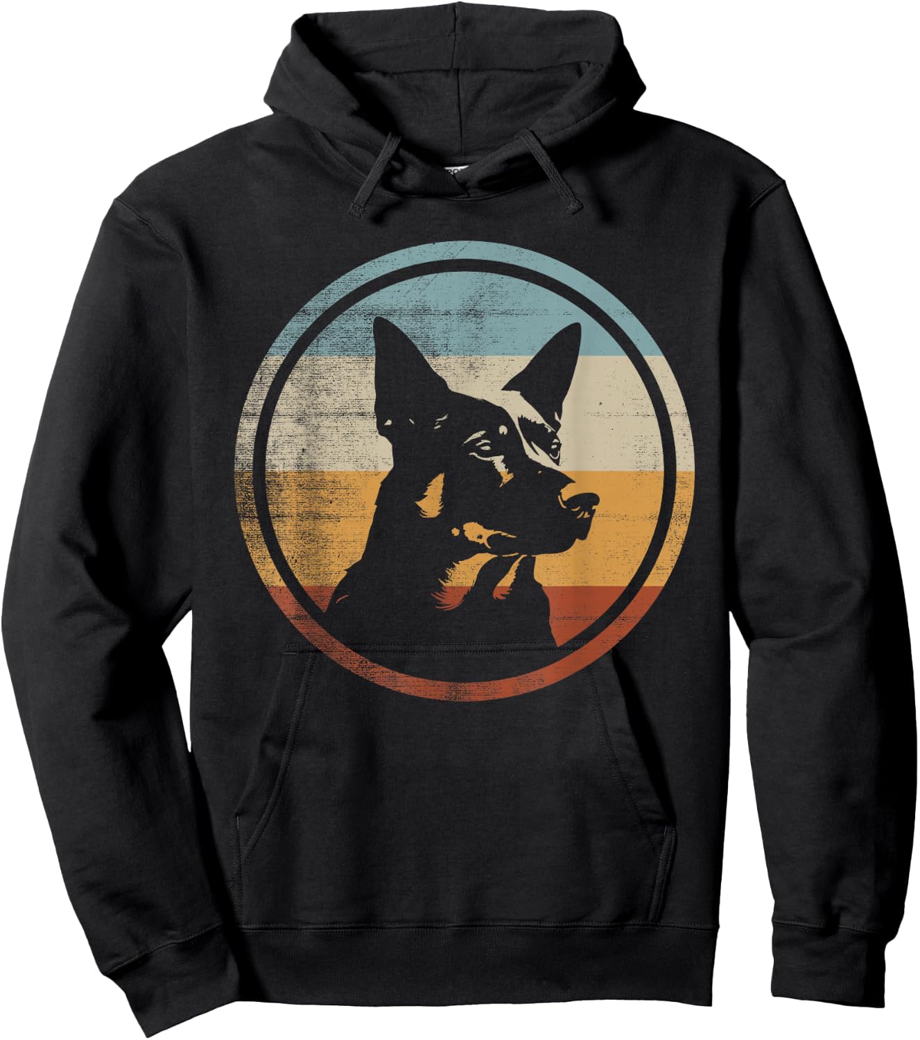 Retro Style Australian Kelpie Dog Hoodie - Hoodie | Black