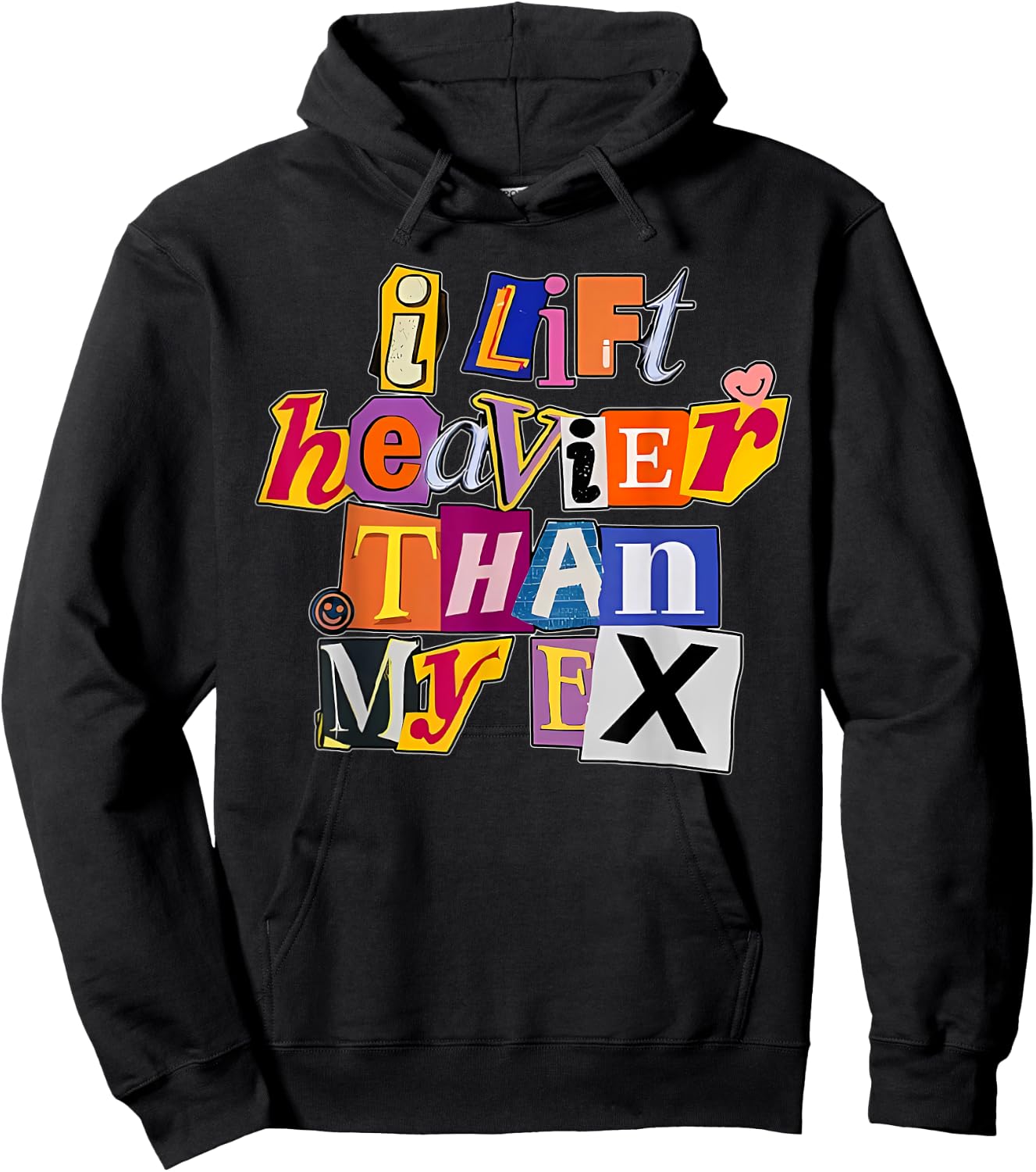 I Lift Heavier Than My Ex Funny Gym Weight Lifting Hoodie - Hoodie | Black