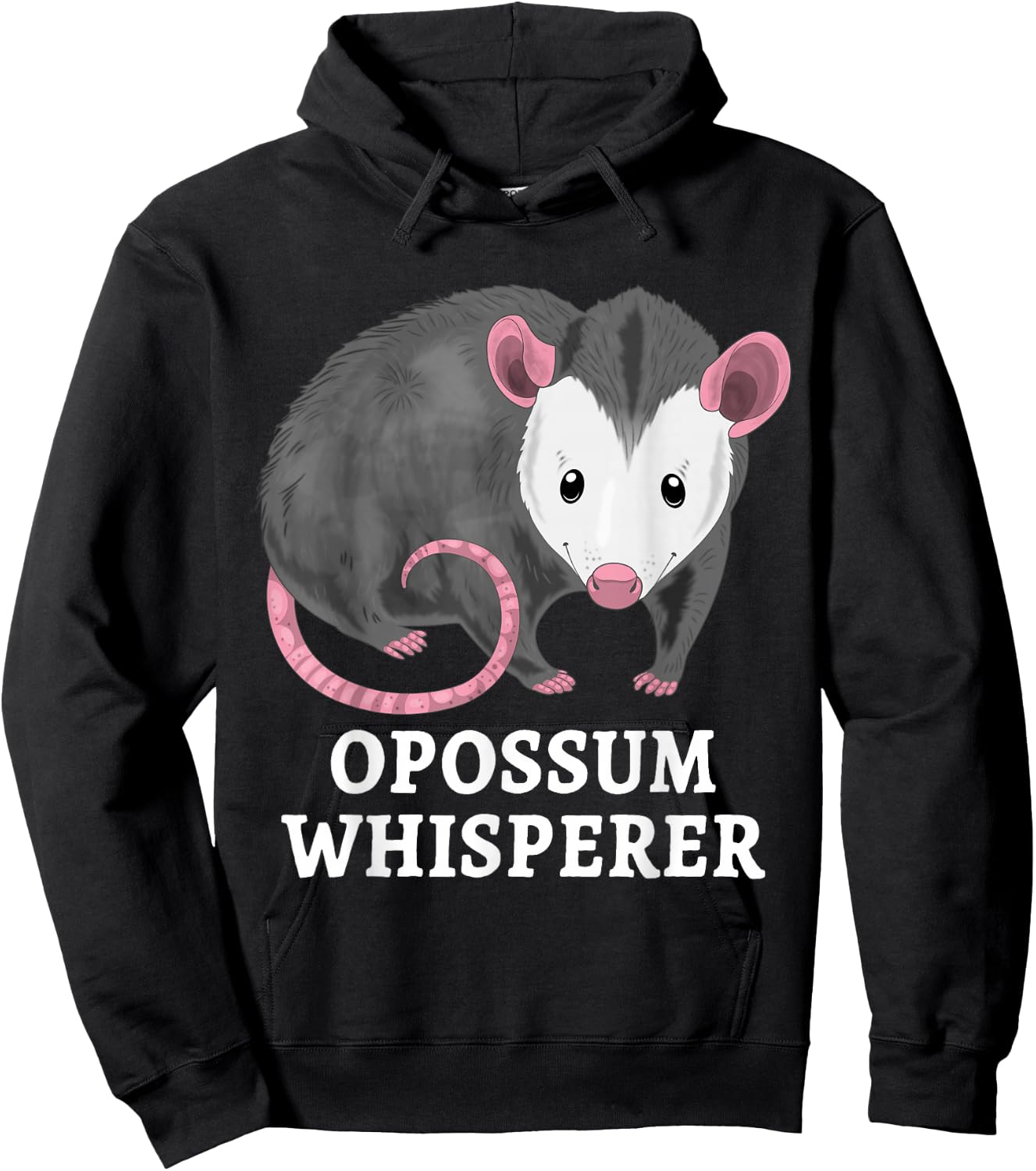 Possum Whisperer Opossum Funny Opossum Pun Hoodie - Hoodie | Black