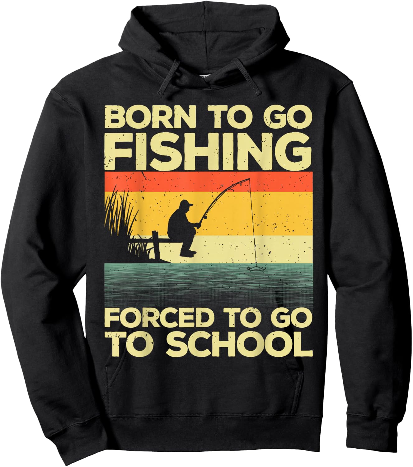 Cool Fishing Women Kids Bass Fishing Fisherman Fish Small Hoodie - Hoodie | Black