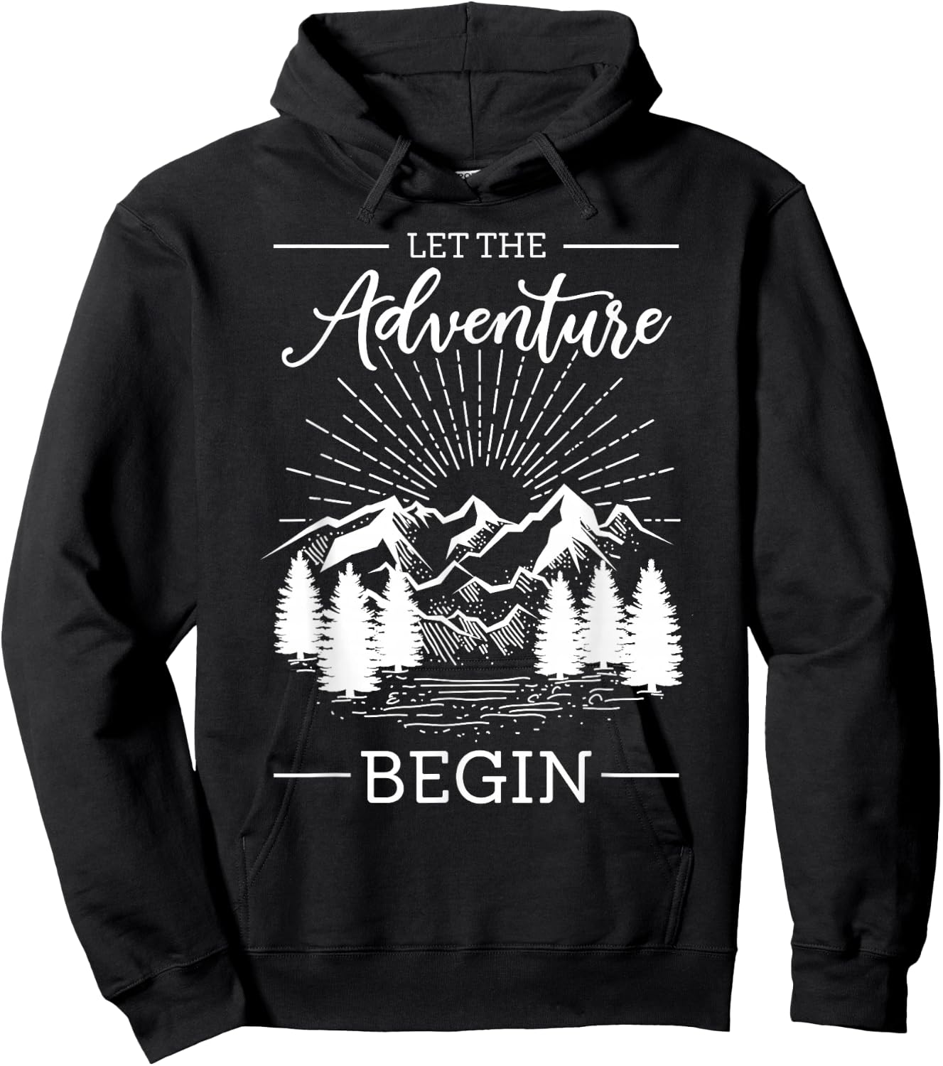 Rock Climbing Climber Let The Adventure Begin Camping Hiking Hoodie - Hoodie | Black