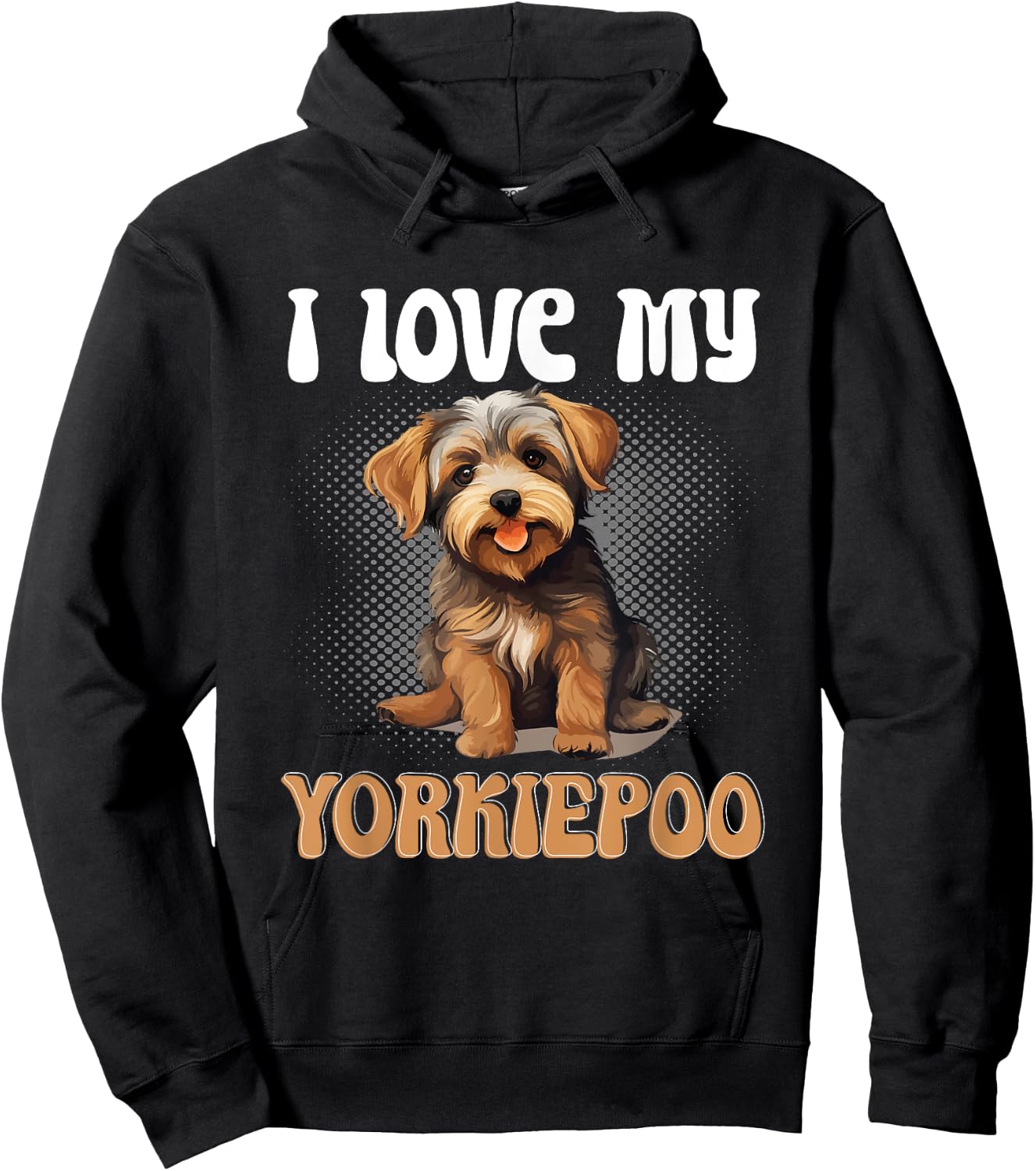 Yorkiepoo Dog Breed Pet I Love my Yorkiepoo Women Girls Kids Hoodie - Hoodie | Black