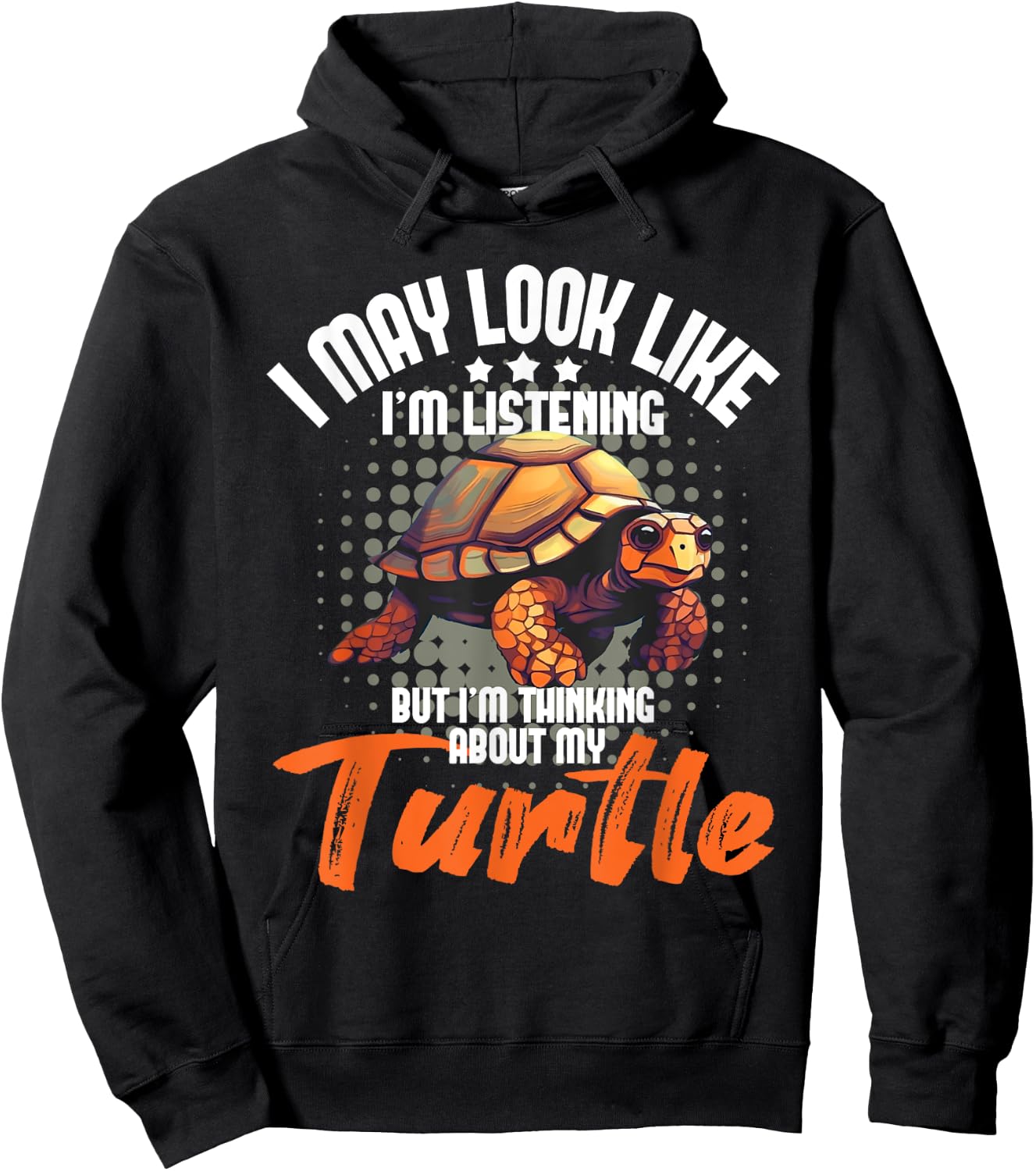 I'm Thinking About My Turtle - Beach Nature Wildlife Lover Hoodie - Hoodie | Black