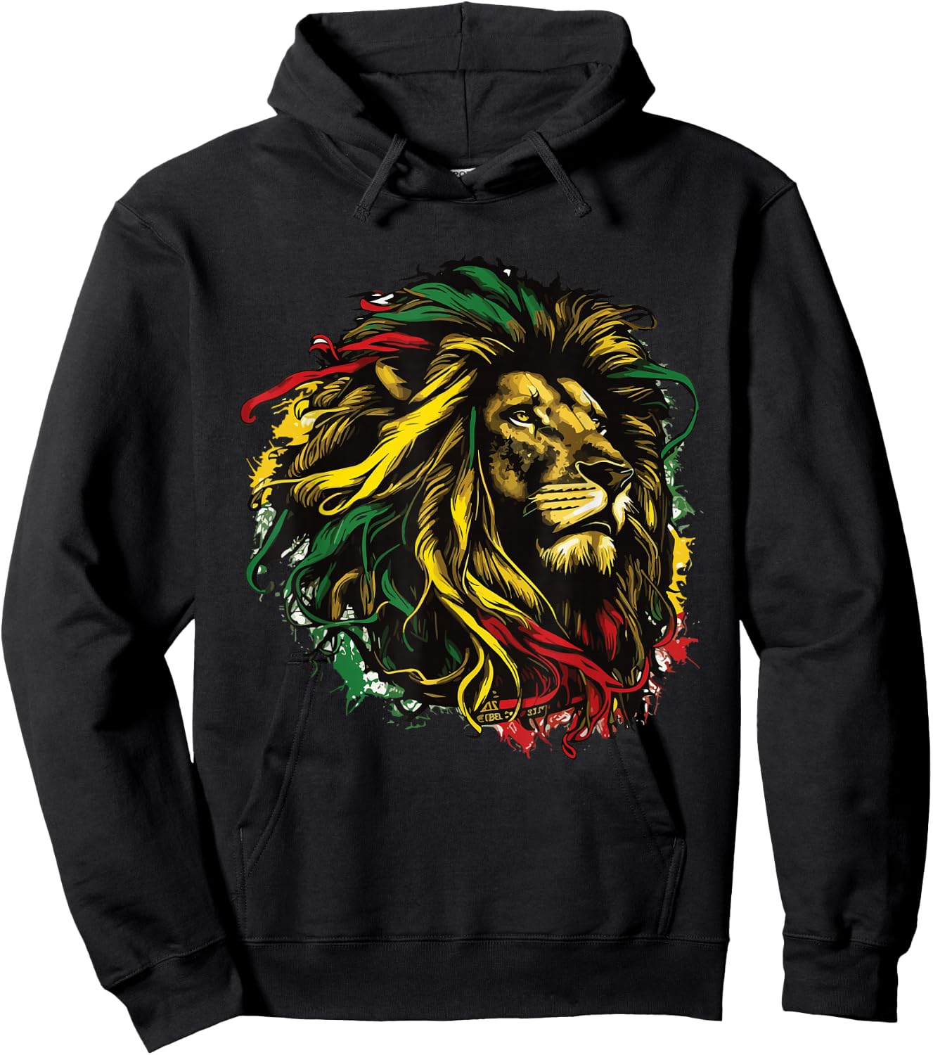 Jamaican Lion Jamaican Rasta Flag Lion of Judah Reggae Music Hoodie - Hoodie | Black