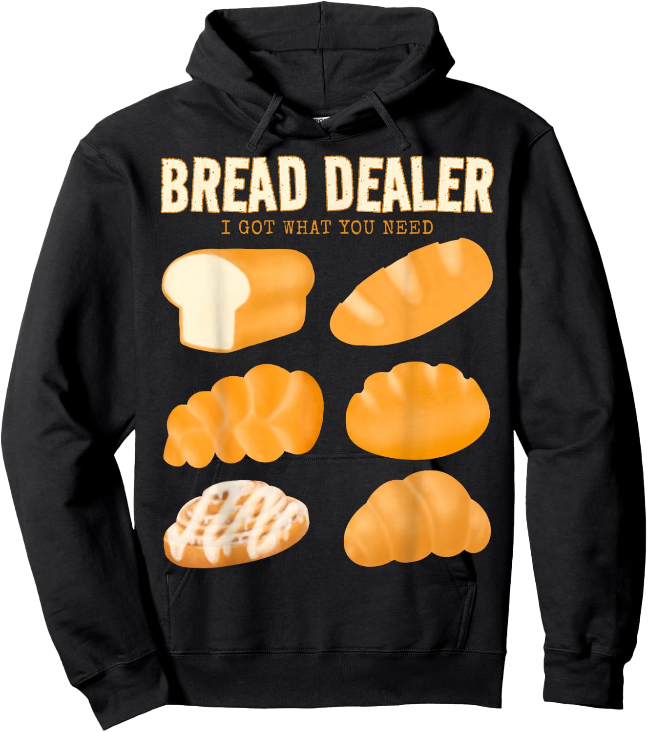 Bakery Funny Bread Baker Bread Dealer Making Dough Baking Hoodie - Hoodie | Black