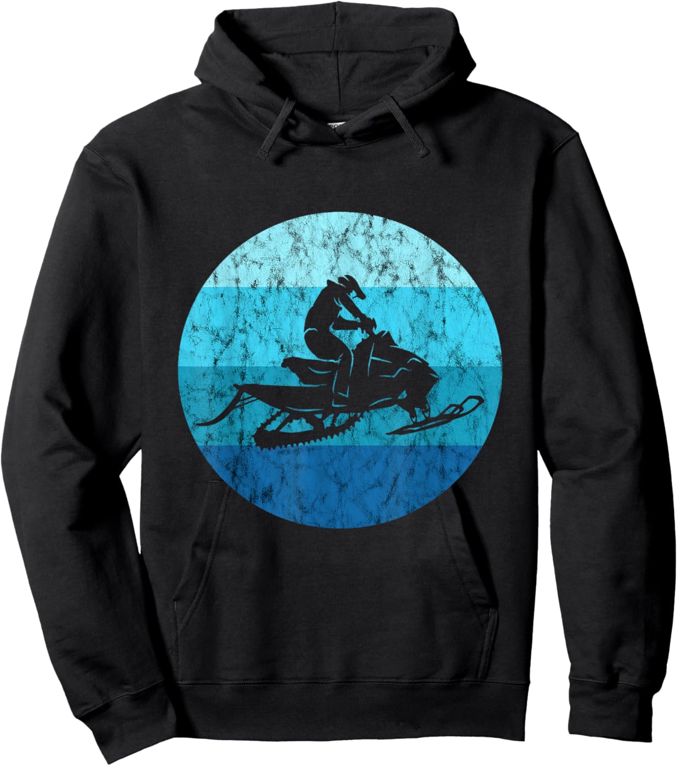 Snowcross Vintage Snowmobile Snow Machine Snowmobiling Hoodie - Hoodie | Black