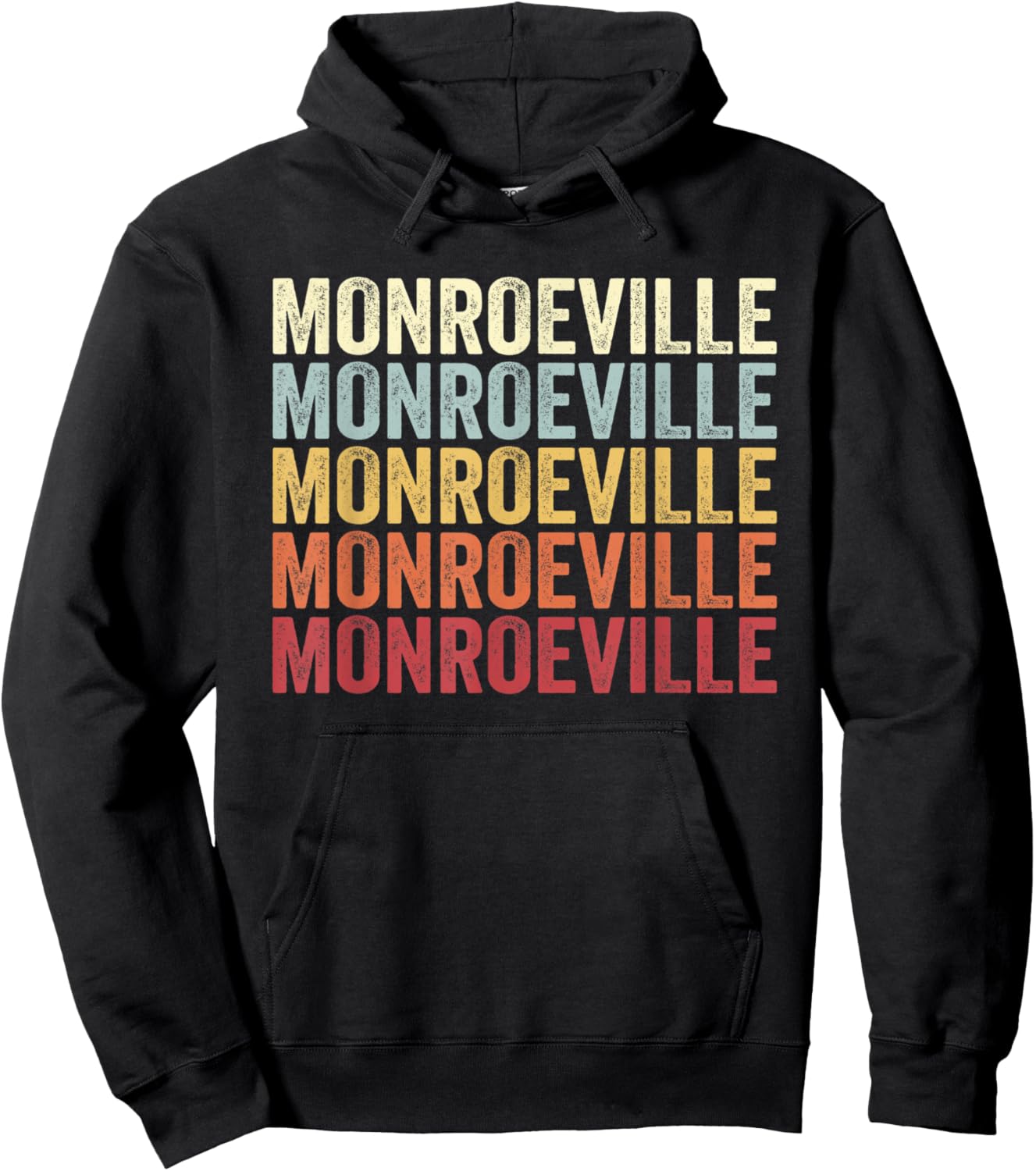 Monroeville Alabama Monroeville AL Retro Vintage Text Hoodie - Hoodie | Black