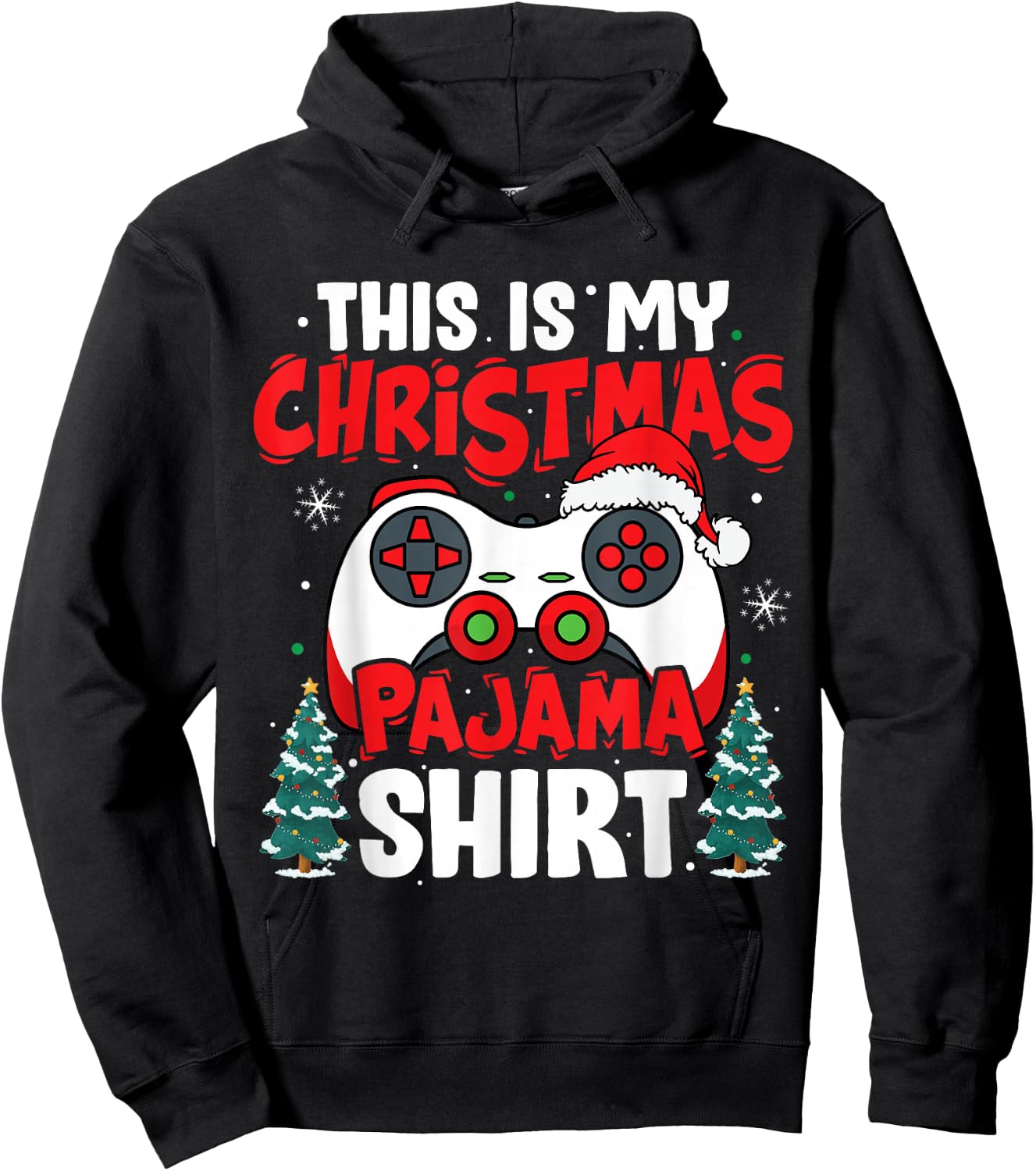 This is My Christmas Pajama Video Game Gamer Boys Teens Hoodie - Hoodie | Black