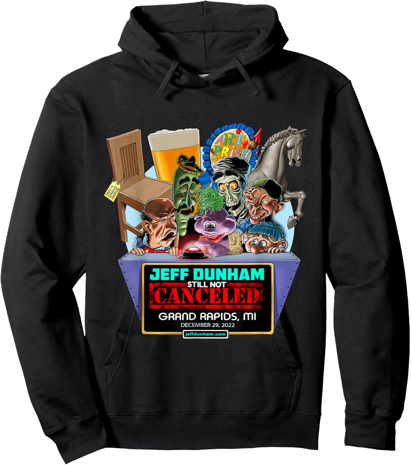Jeff Dunham Grand Rapids, MI (2022) Hoodie - Hoodie | Black