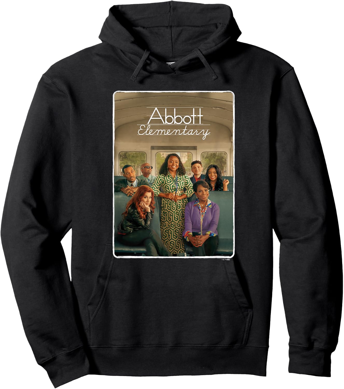 Abbott Elementary Teachers On The Bus Portrait & Logo Hoodie - Hoodie | Black