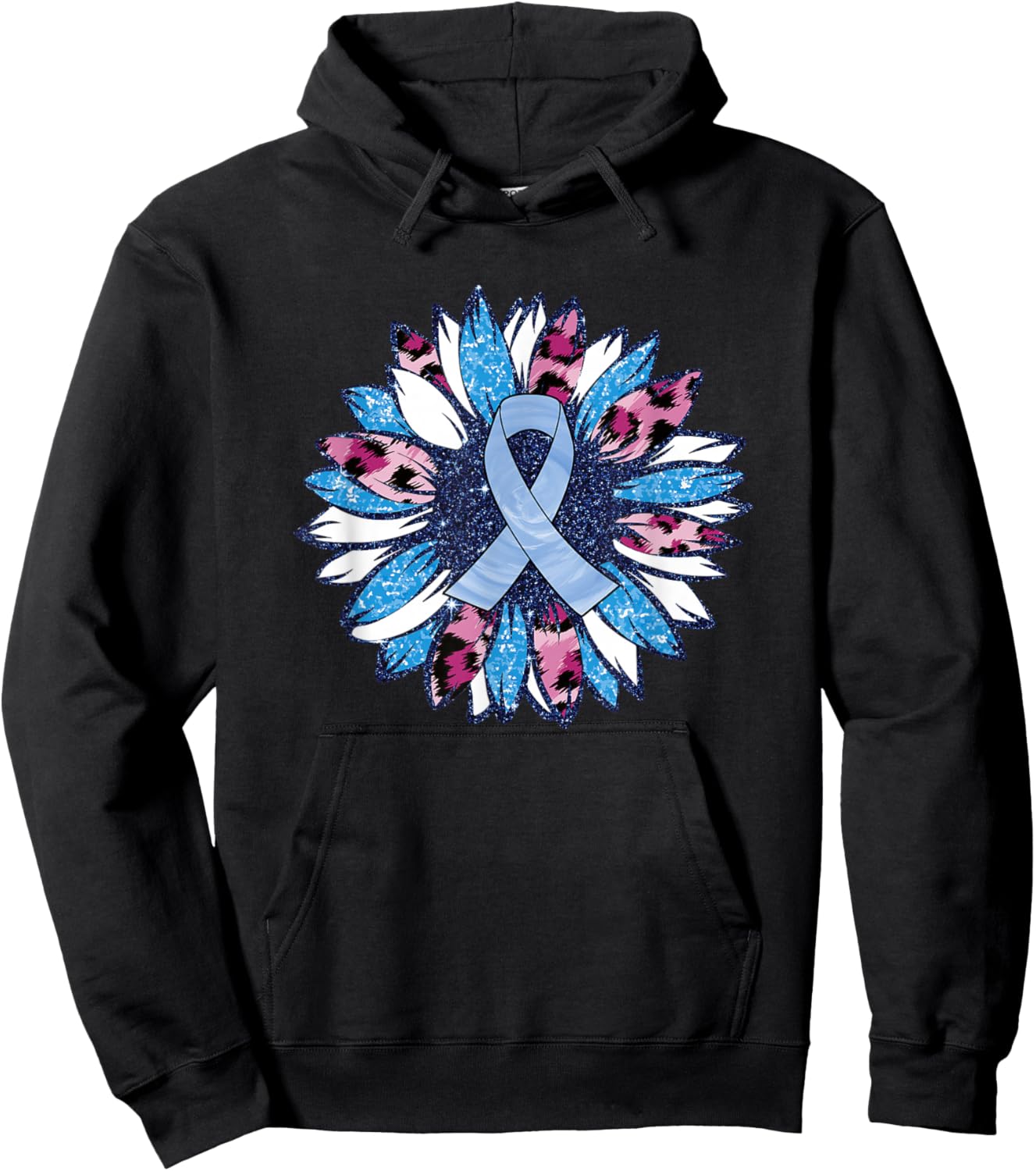 Blue Sunflower Diabetes Awareness Men Women Warrior Hoodie - Hoodie | Black