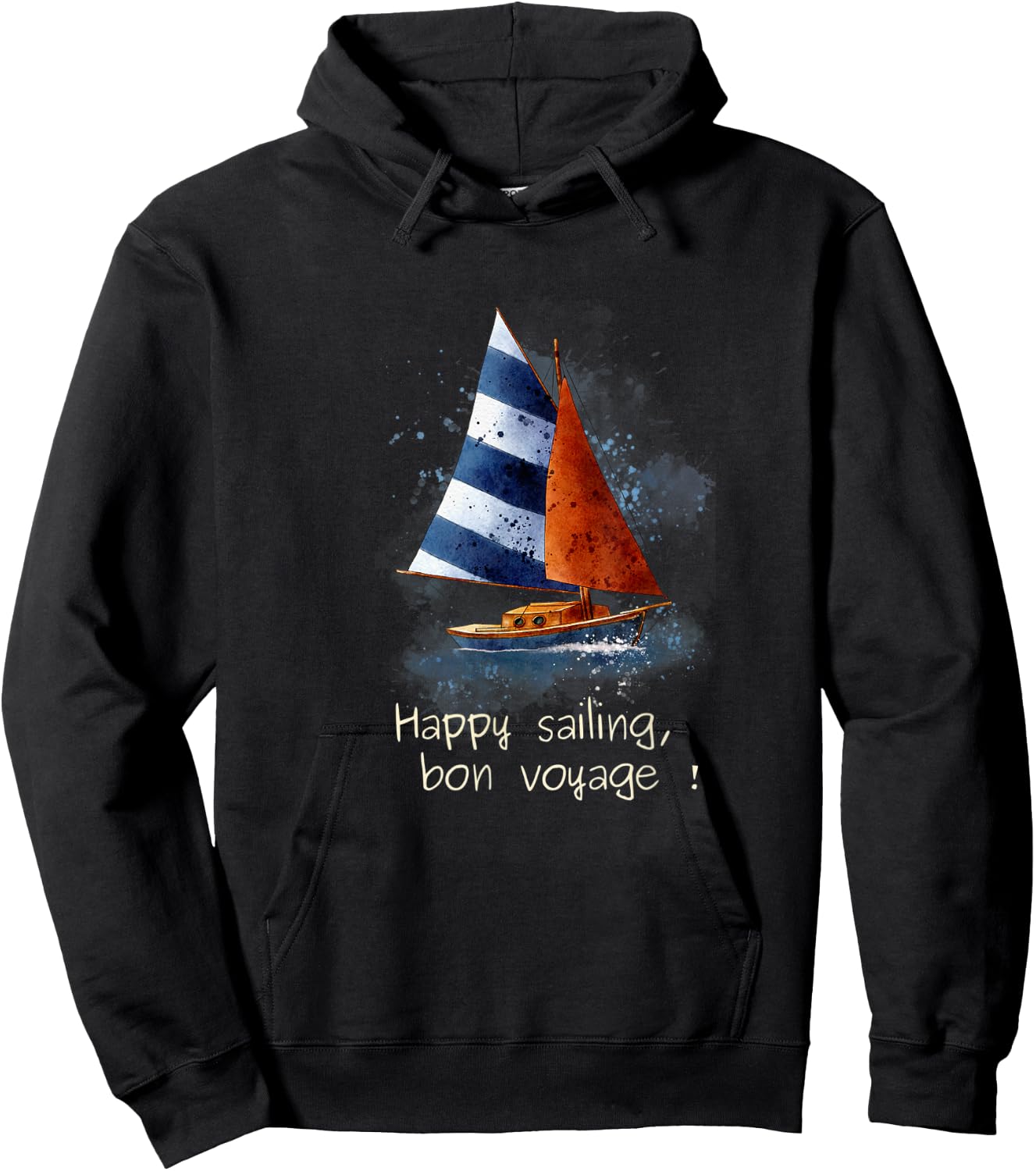 Happy sailing Hoodie - Hoodie | Black