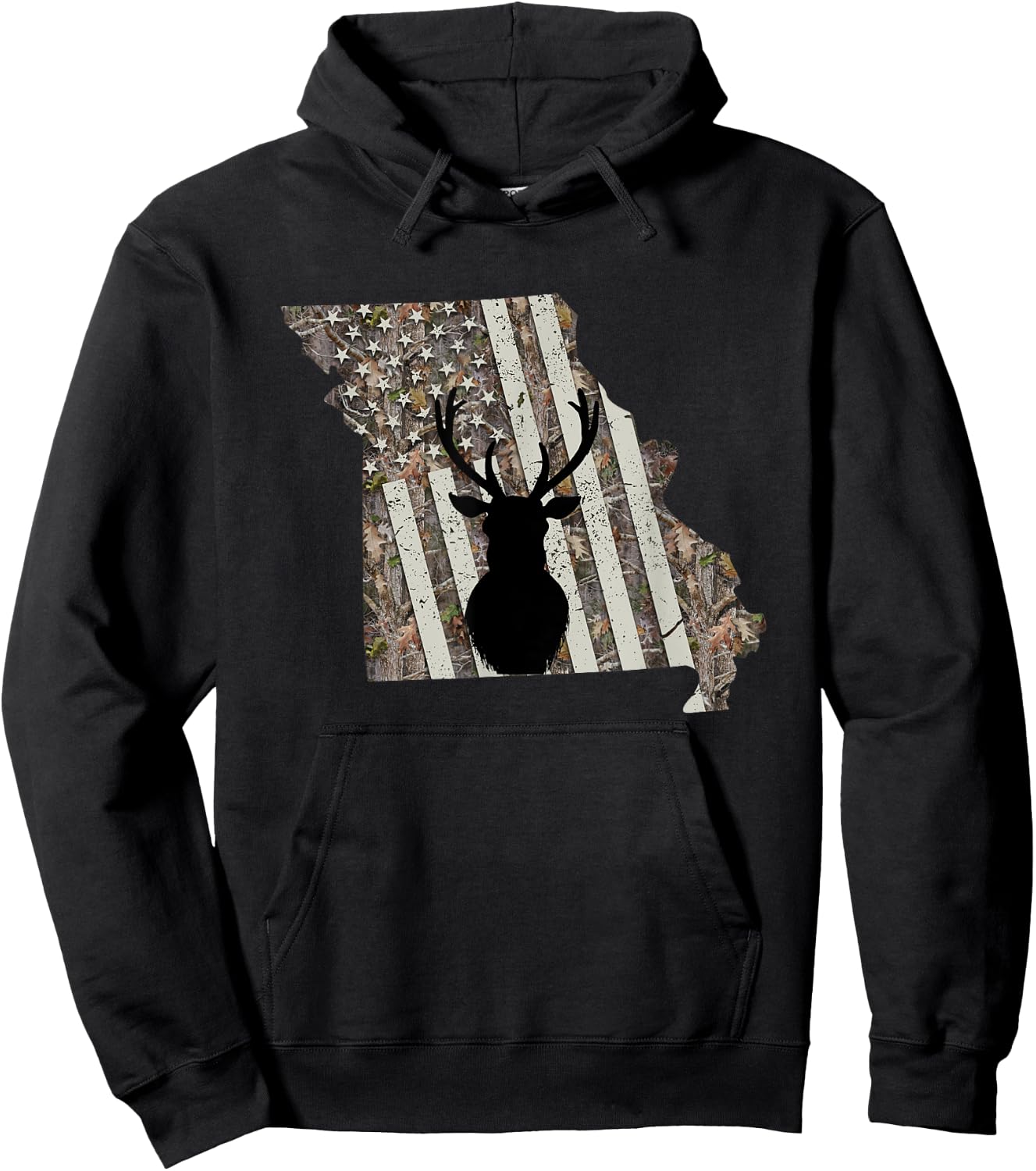 Missouri Whitetail Deer Hunting Hoodie - Hoodie | Black