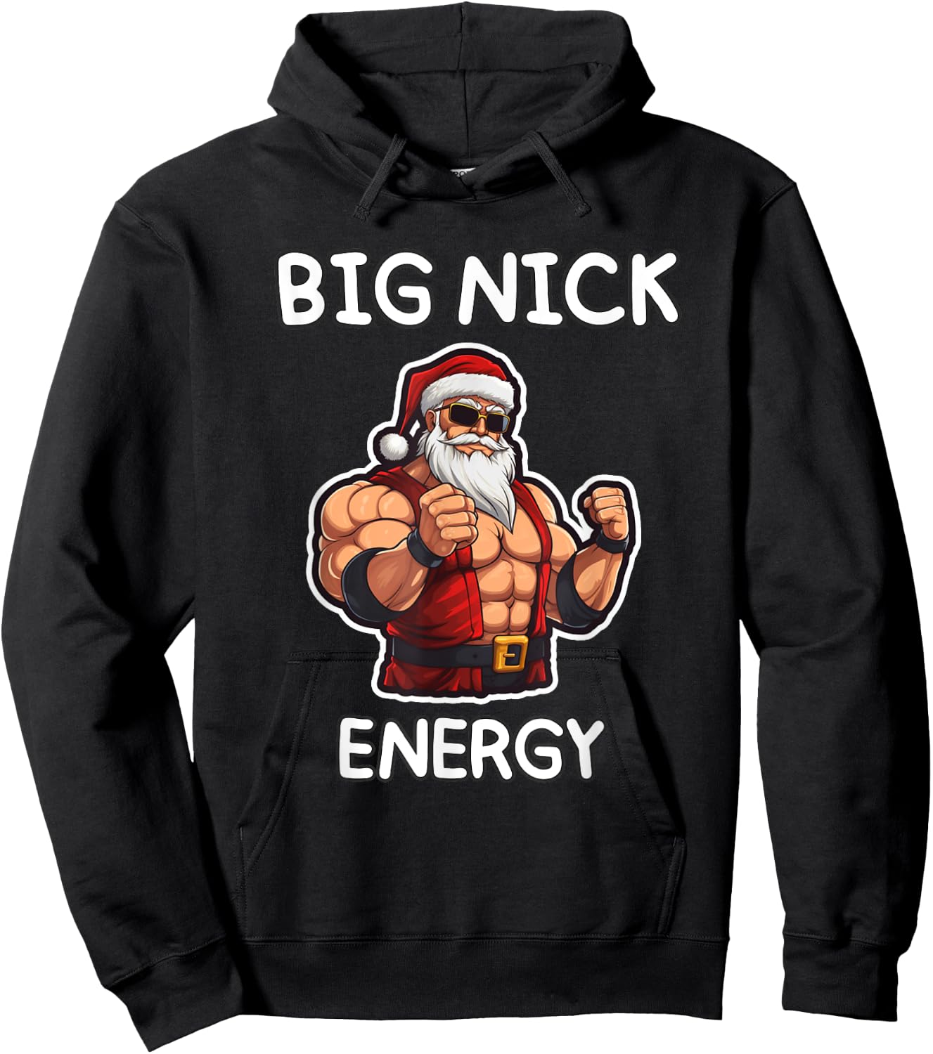 Big Nick Energy Santa Claus Funny Christmas Hoodie - Hoodie | Black