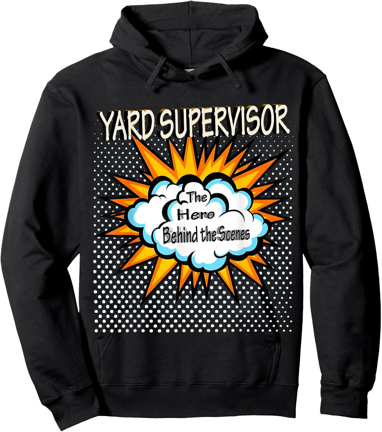 Yard Supervisor - Funny Hero Job Hoodie - Hoodie | Black