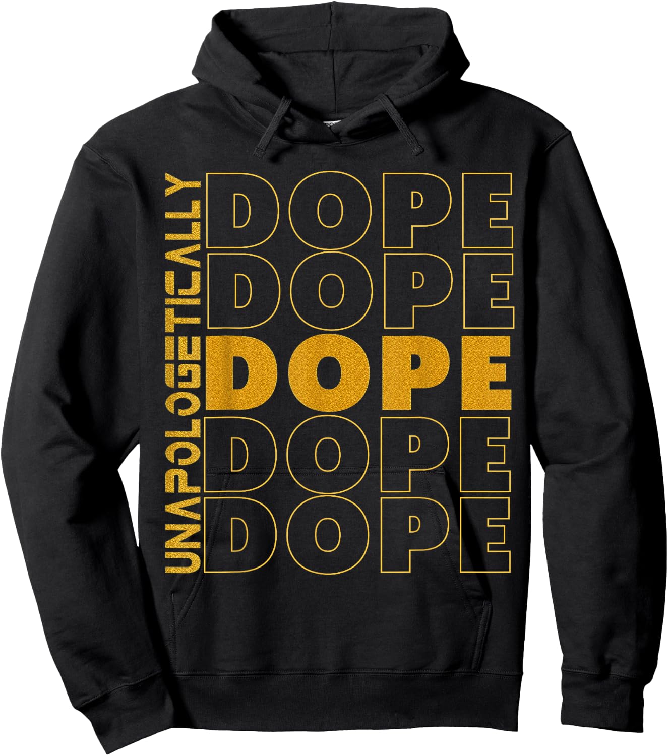Melanin Black Queen King Golden Afro Unapologetically Dope Hoodie - Hoodie | Black