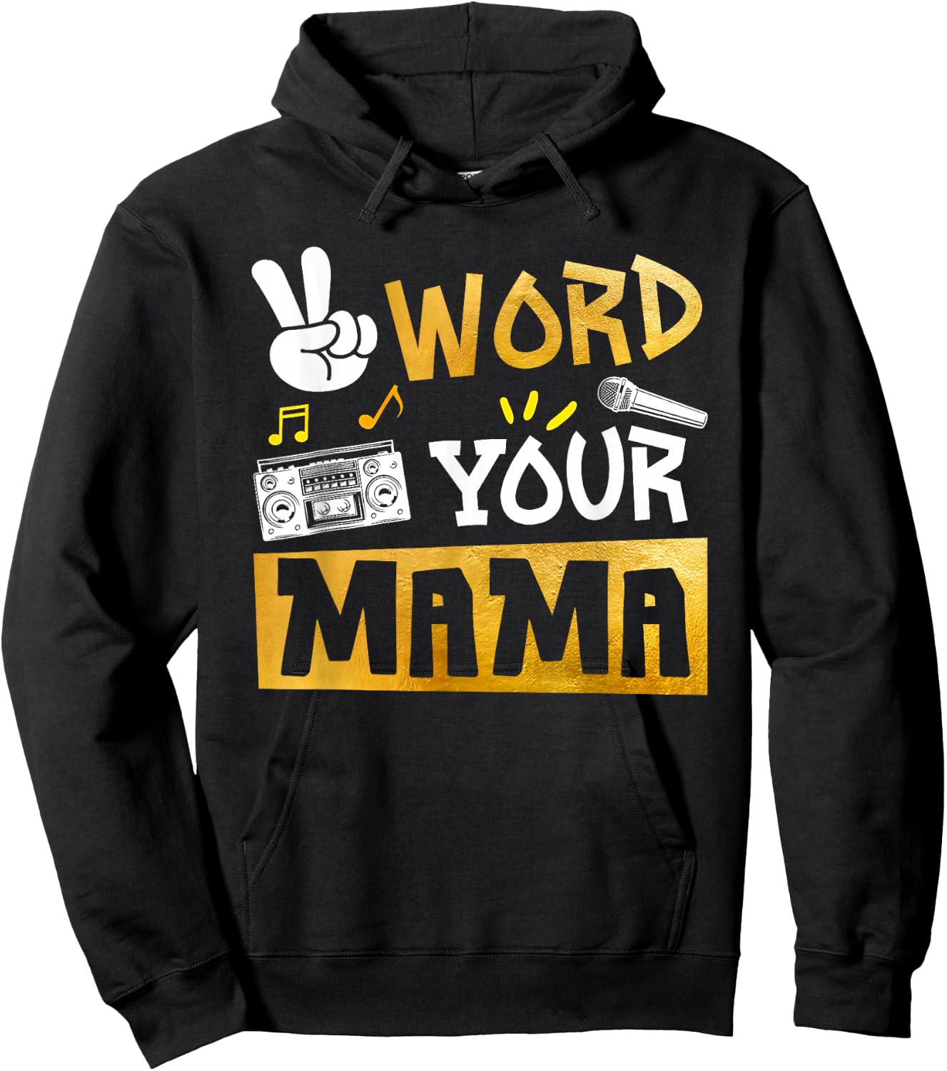 Word Your Mama - Mom Of The Birthday Two Legit To Quit Hoodie - Hoodie | Black