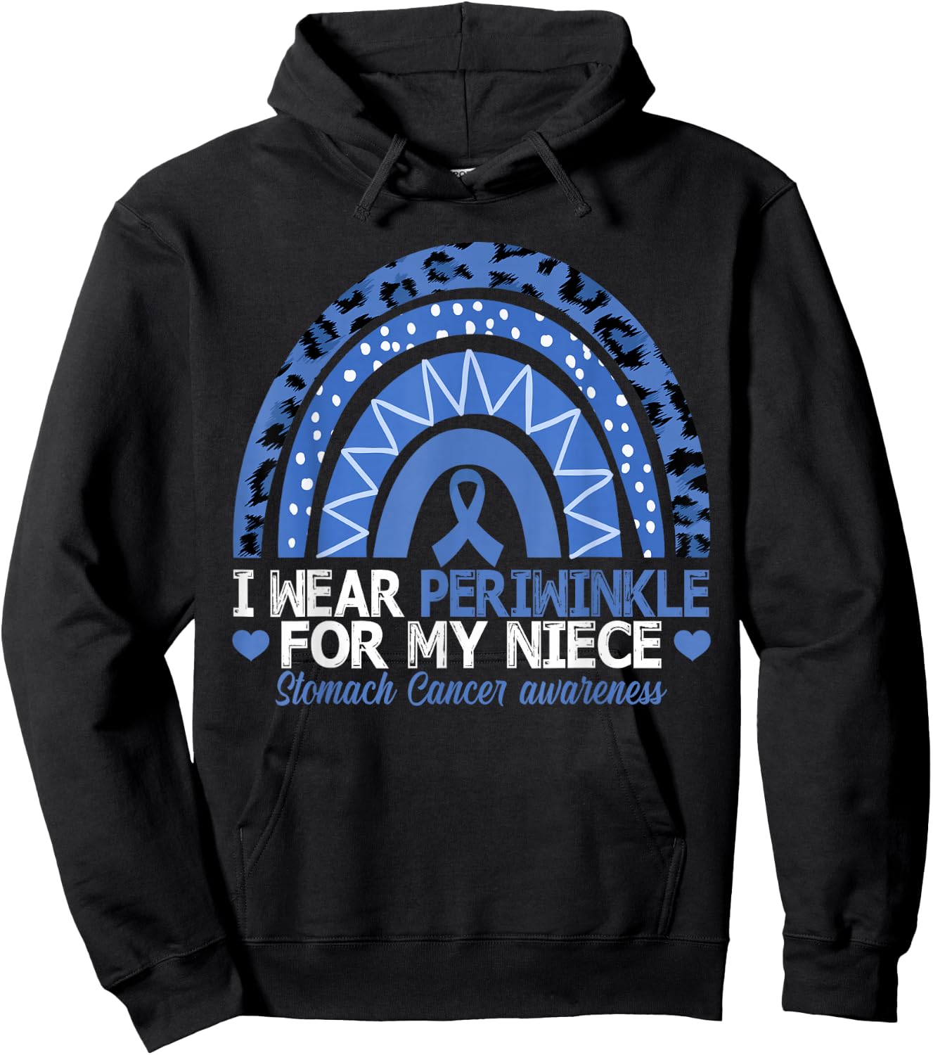 I Wear Periwinkle For My Niece Stomach Cancer Awareness Hoodie - Hoodie | Black