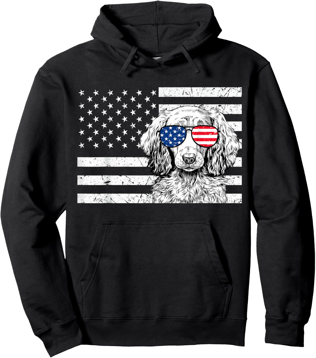 Dachshund Weiner Dog 4th of July US American Flag Patriotic Hoodie - Hoodie | Black