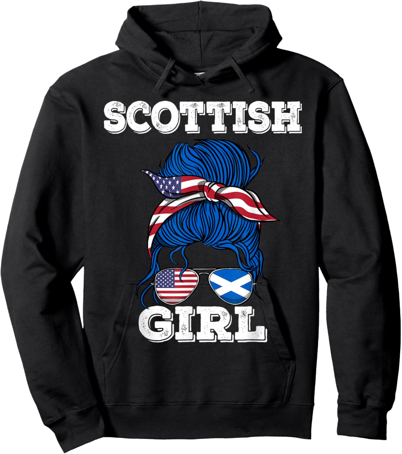 Scottish Girl Scotland Roots Hoodie - Hoodie | Black